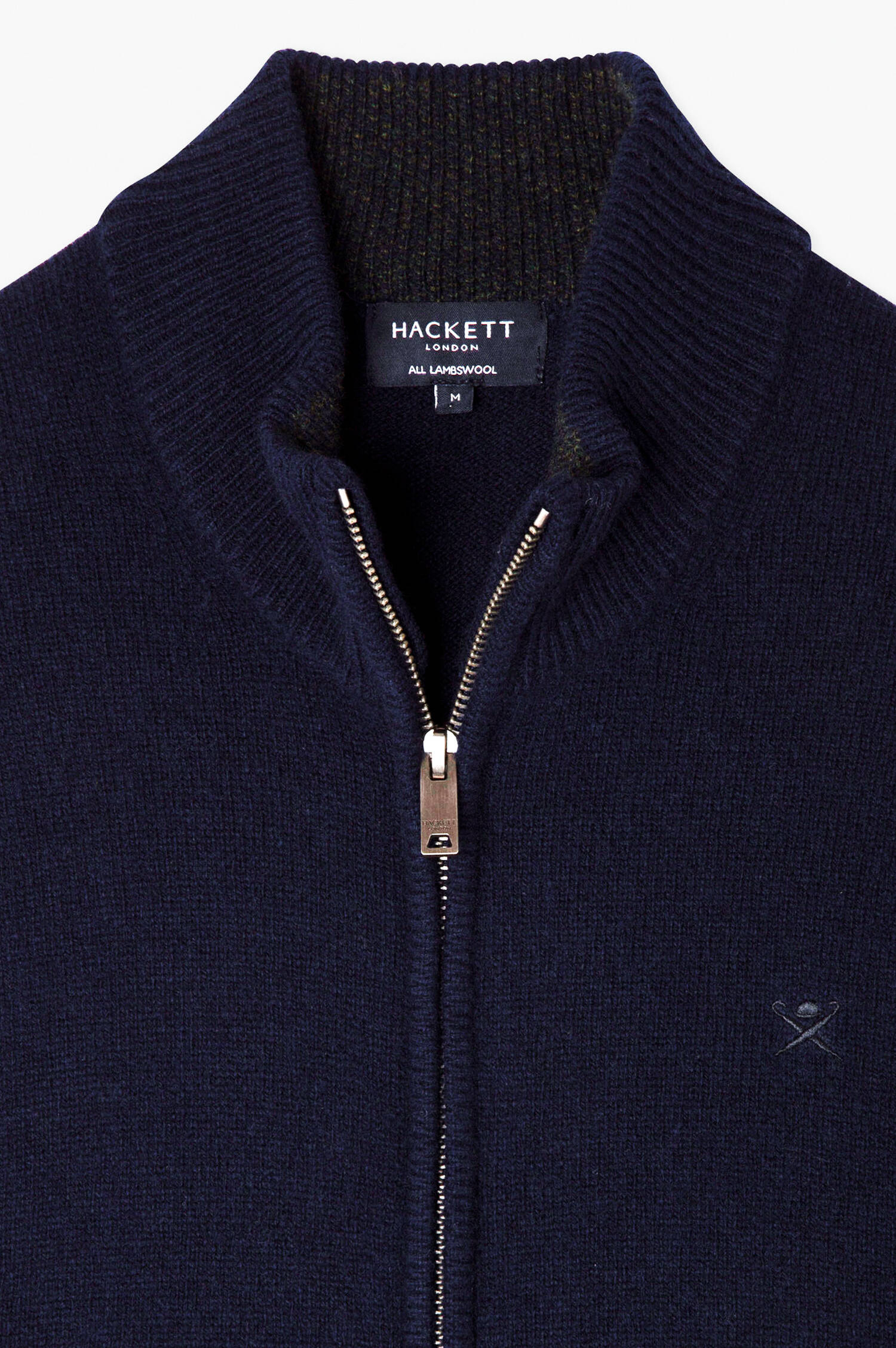 Strickjacke aus Lammwolle in Navy