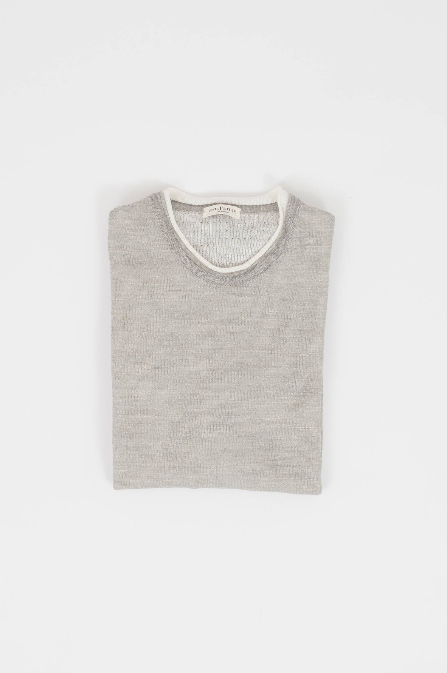 Doppelagiges T-Shirt in Grau