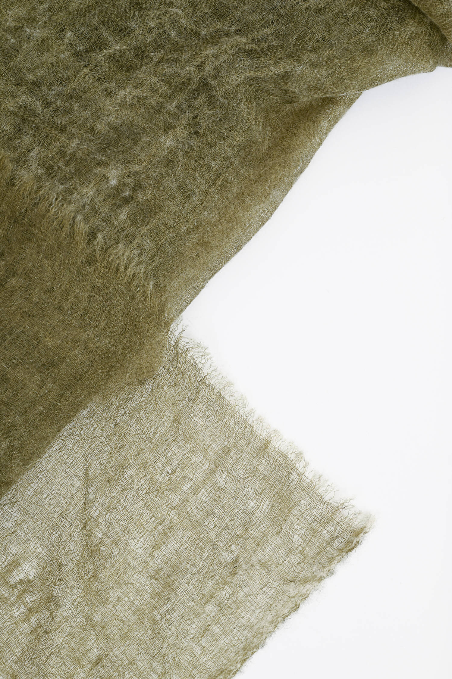 Cashmere-Schal in Oliv