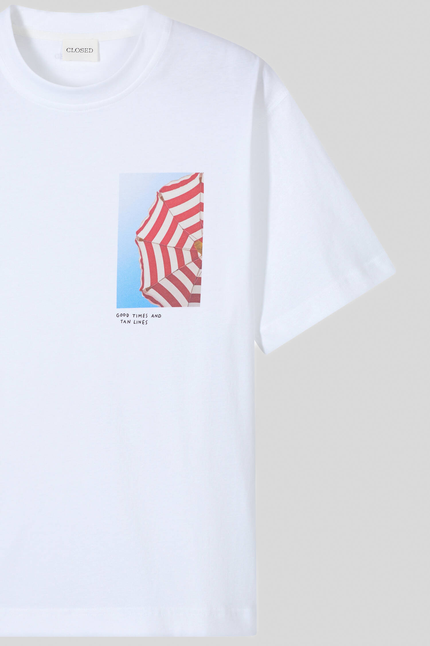 T-Shirt mit Bild-Motiv in Weiß