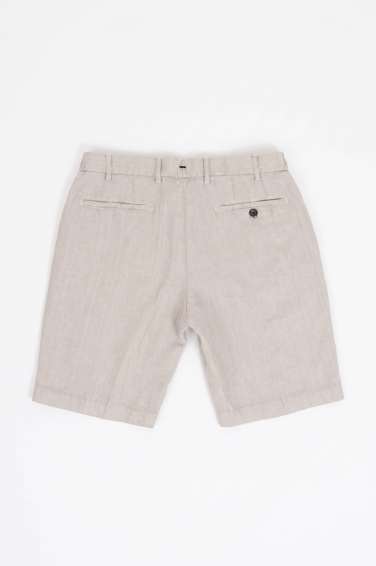 Bermuda aus Leinen in Greige