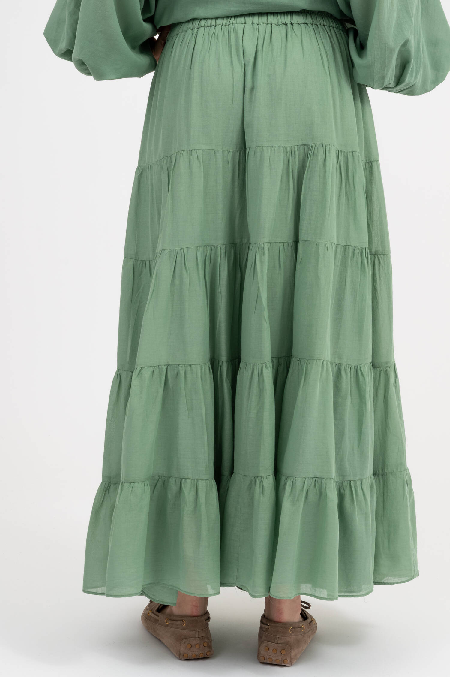 Stufenschlupfrock in Salbeigrün