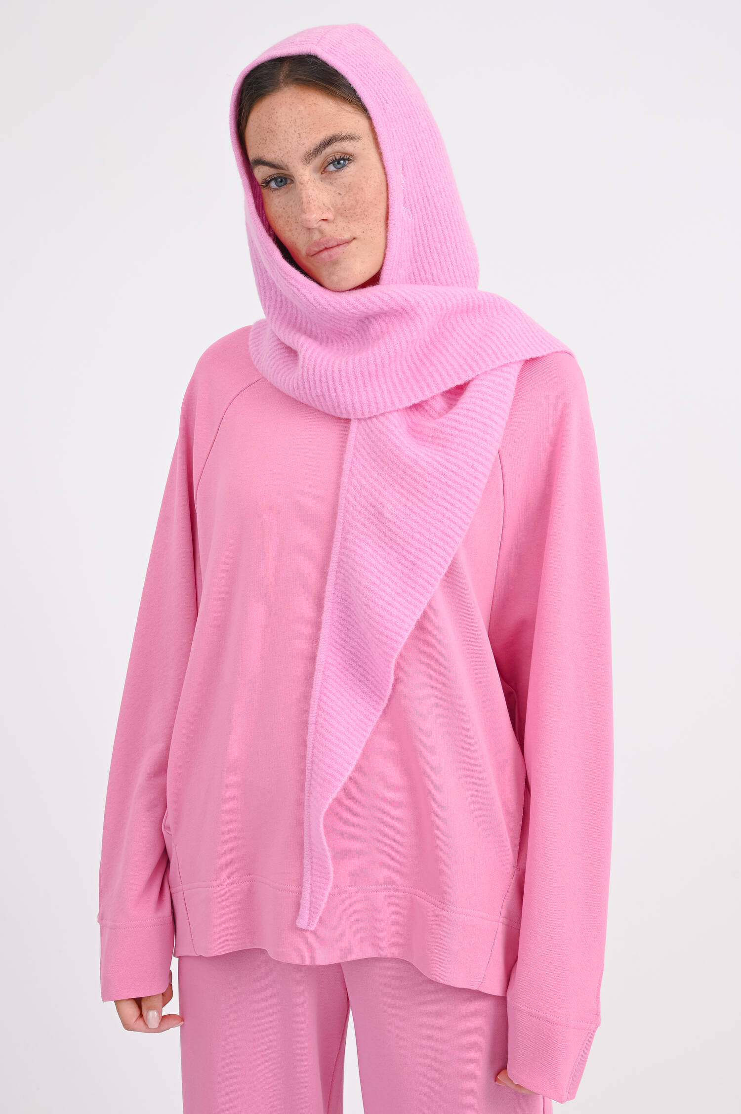 Schalhaube in Hot Pink Schalhaube in Hot Pink