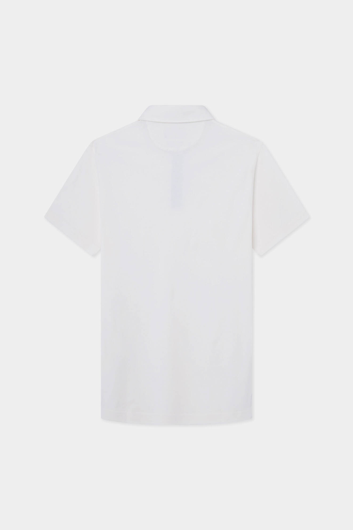  Polo-Shirt mit gesticktem Logo in Weiß