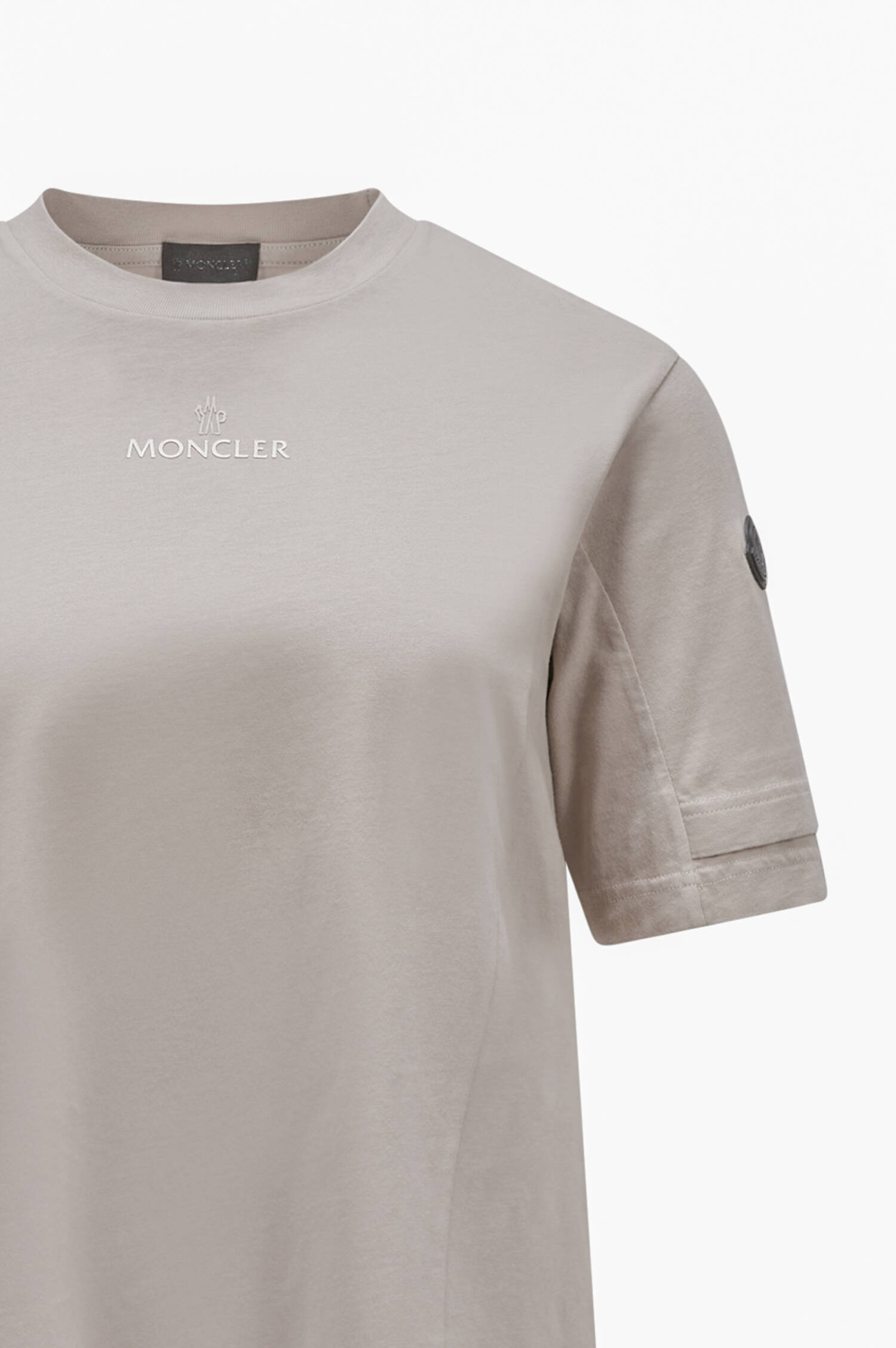 T-Shirt in hellem Graugrün