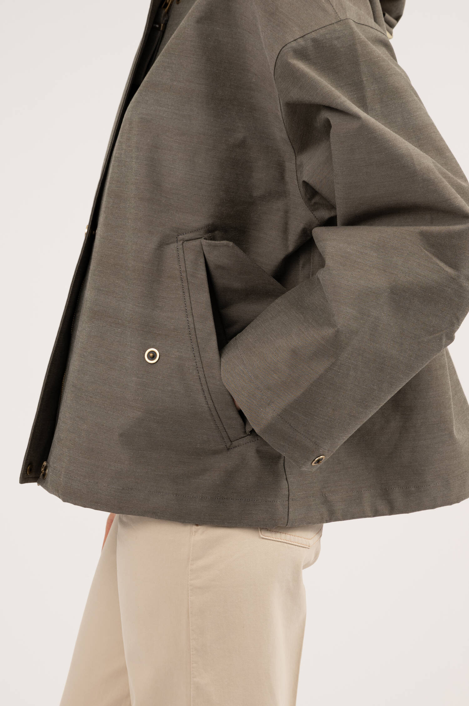 Kapuzenjacke ELLE in Taupe