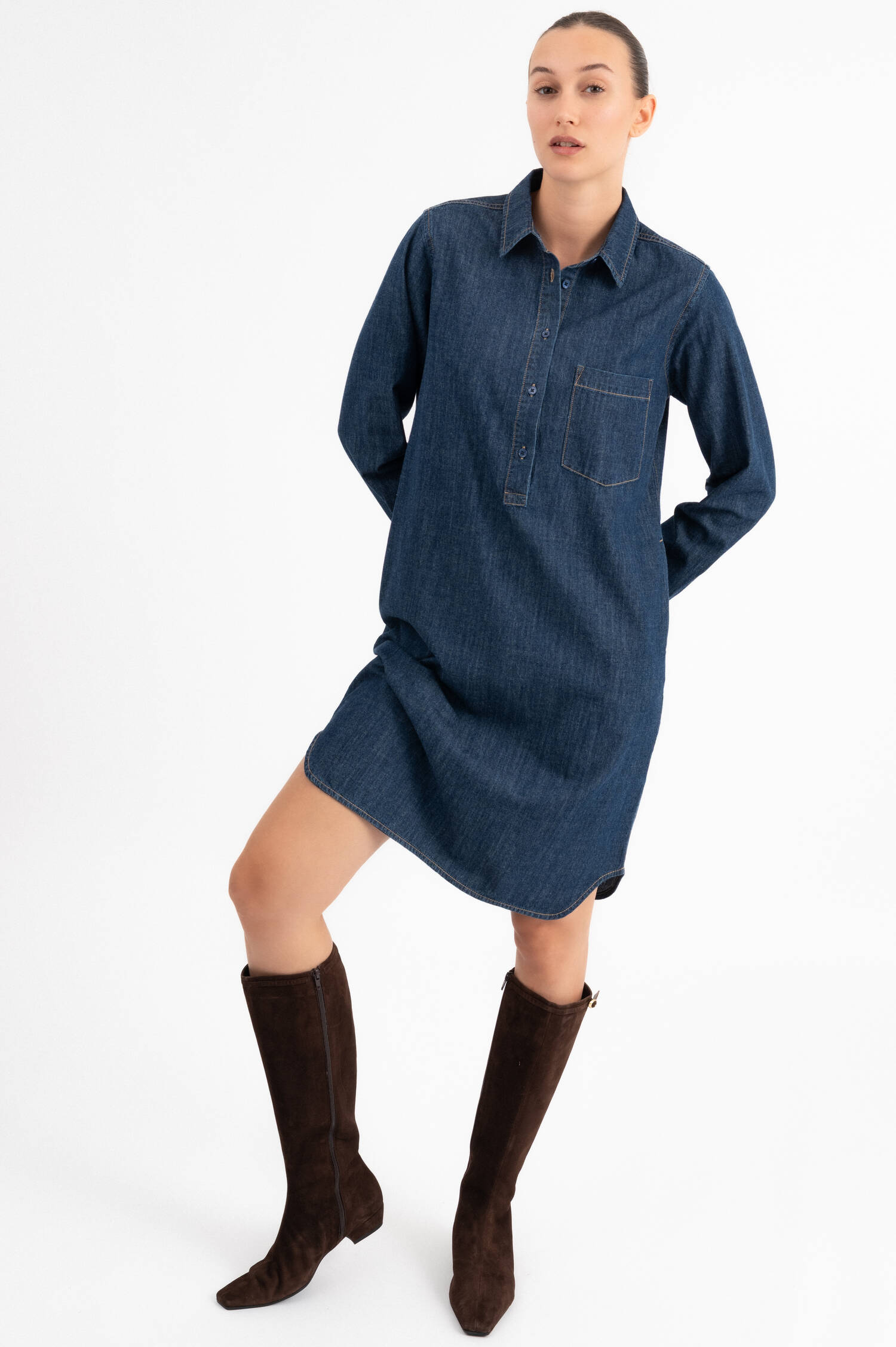 Denim-Kleid in Navy Denim-Kleid in Navy