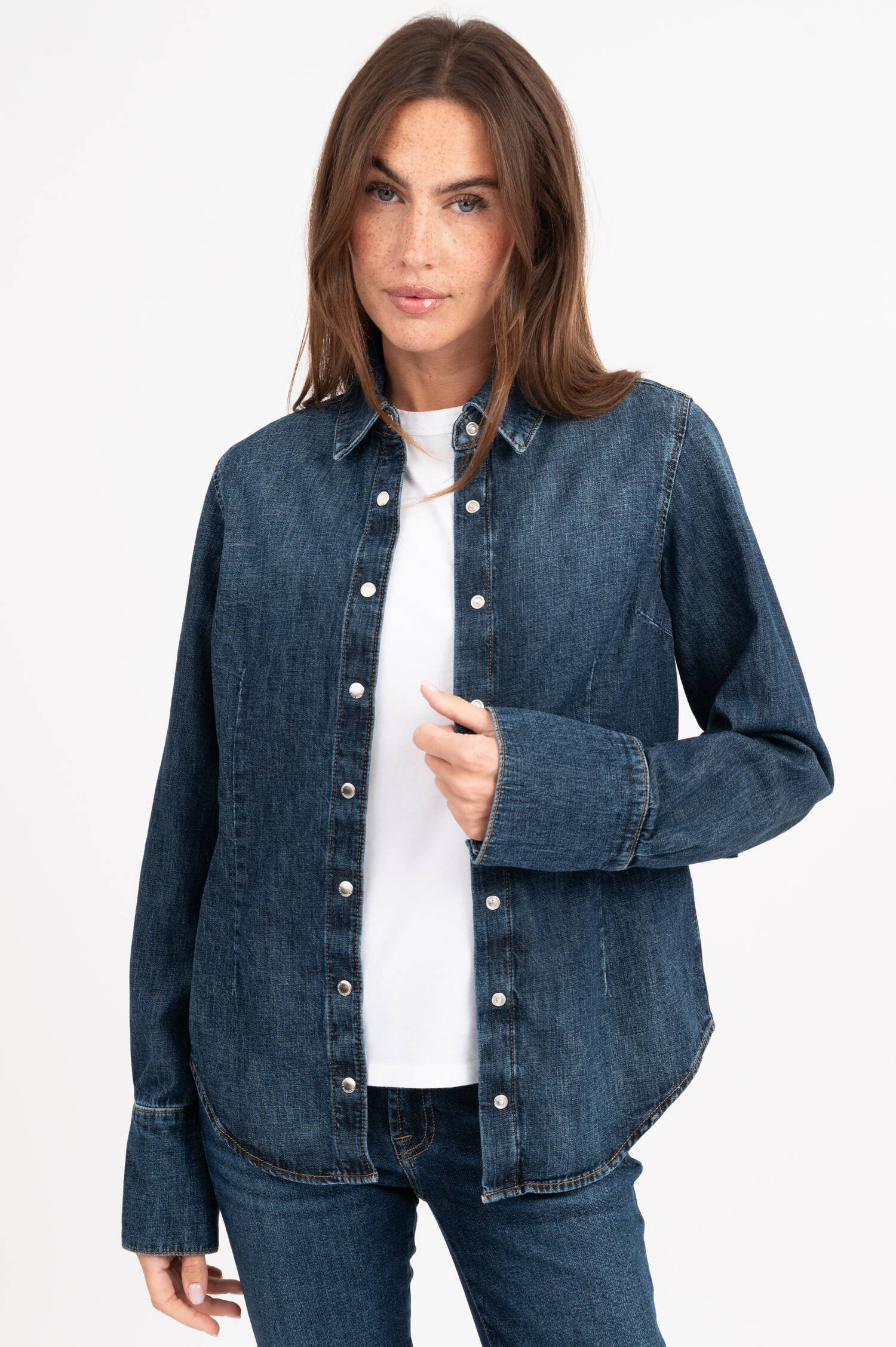 Denimbluse in Dunkelblau Denimbluse in Dunkelblau