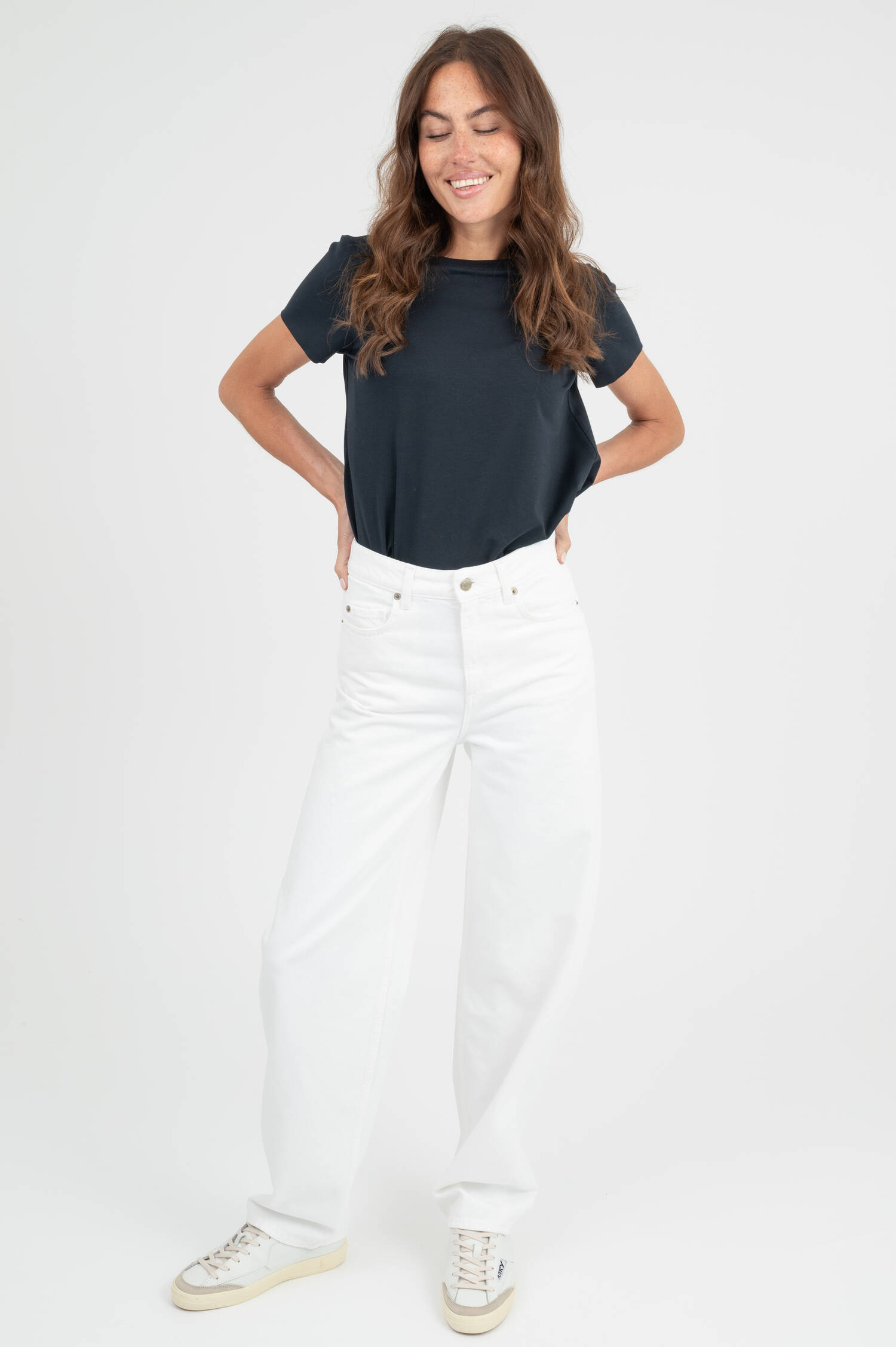 Barrel Jeans in Weiß