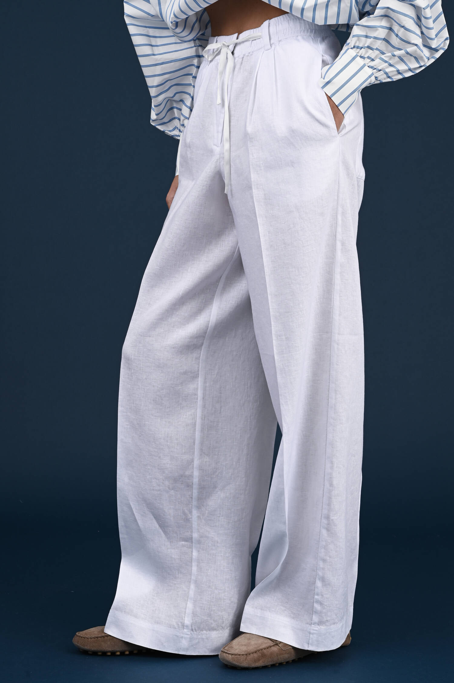 Leinenhose Eawine in Weiß