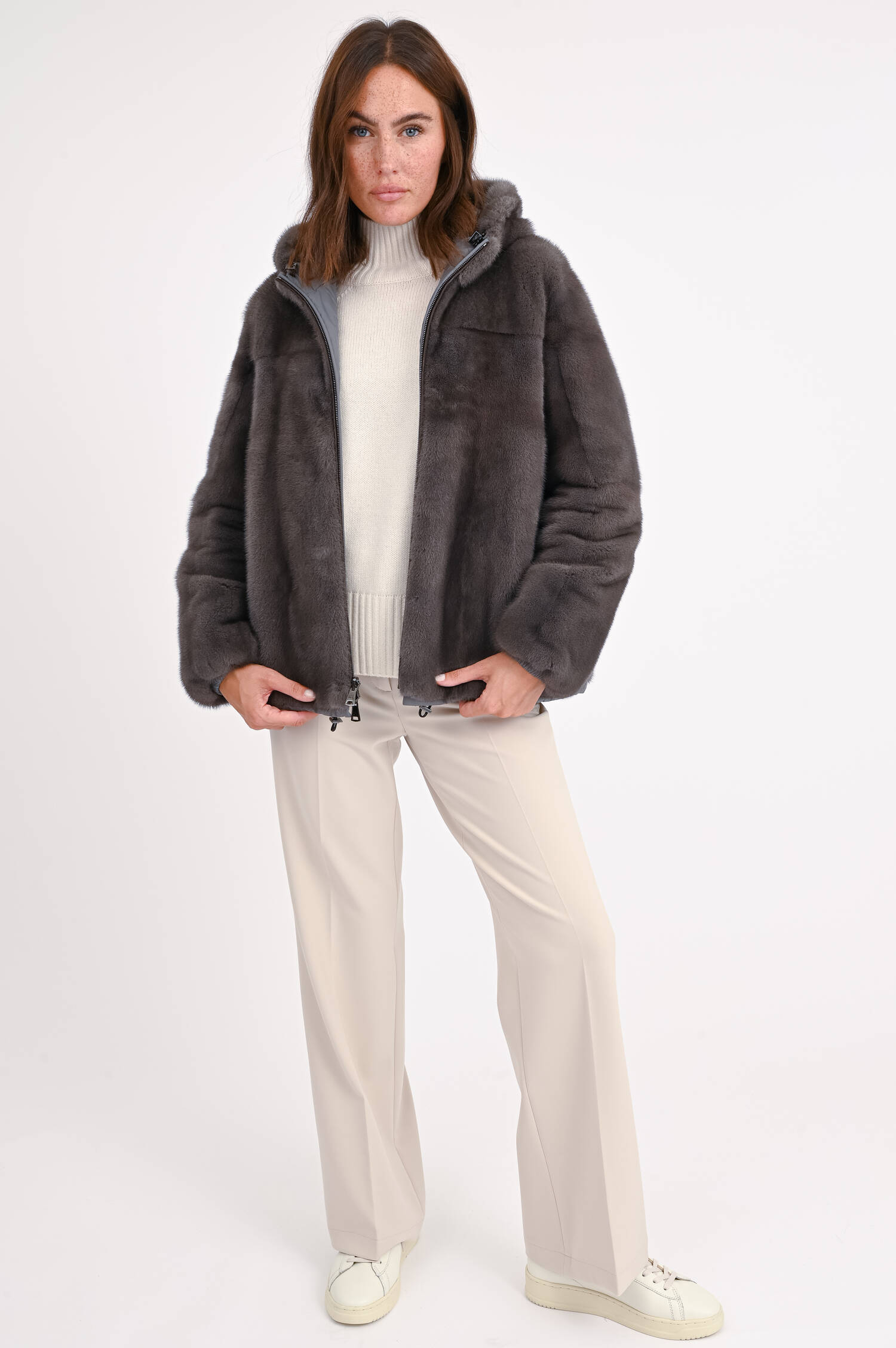 Jacke aus Nerz in Braun Jacke aus Nerz in Braun