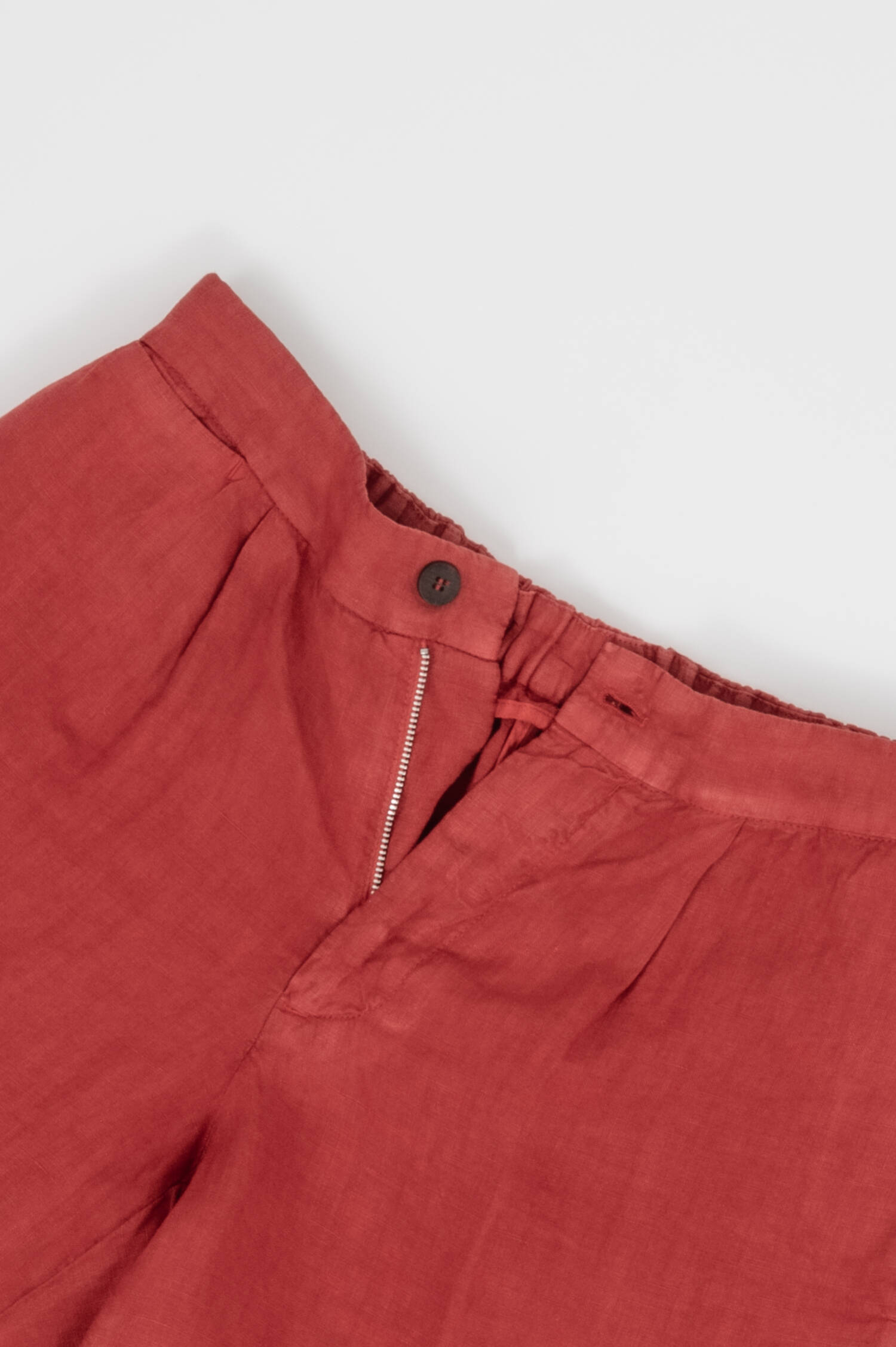 Leinen Bermuda in Rot