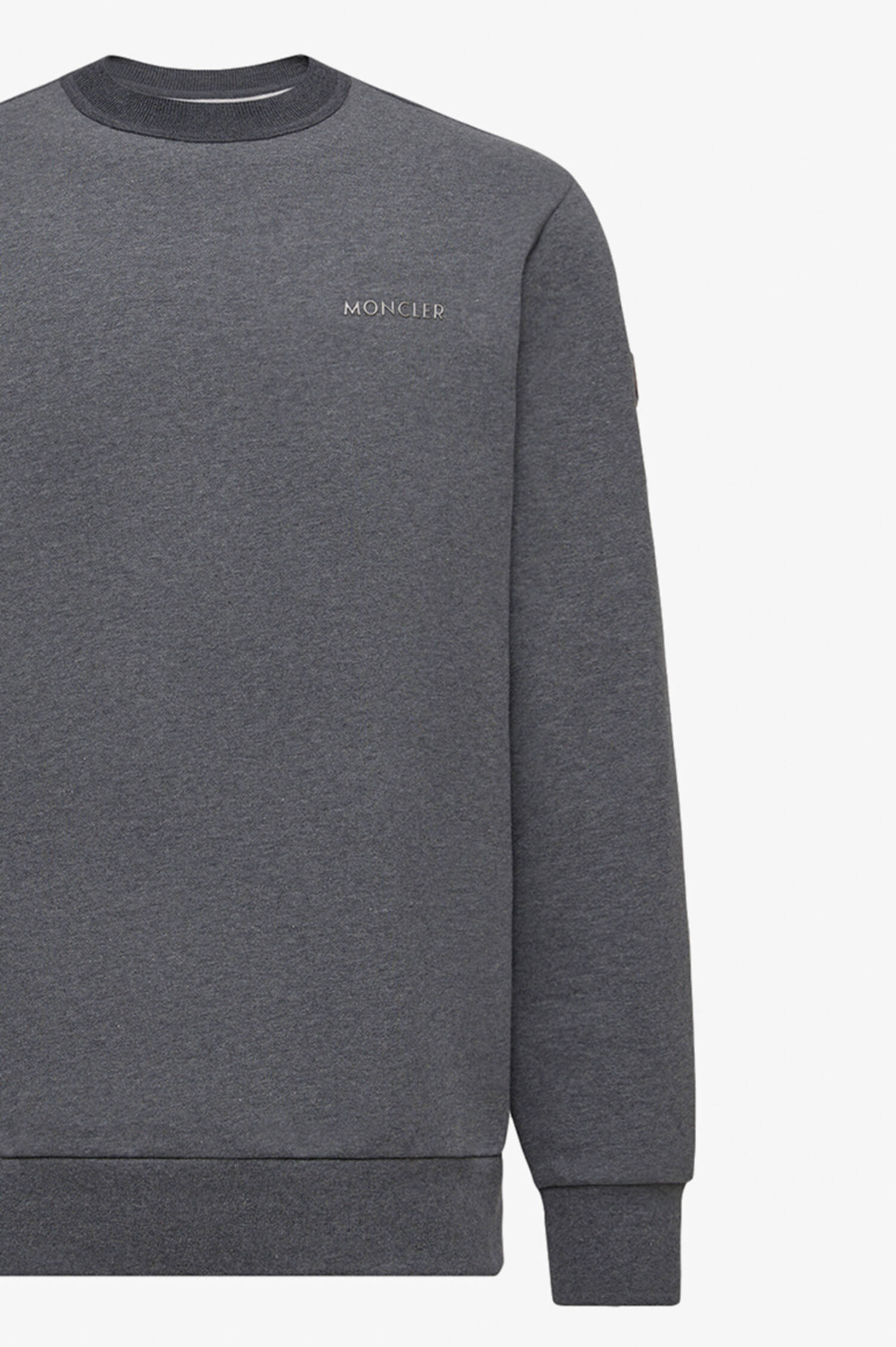 Sweater mit Logo-Aufnäher in Anthrazit