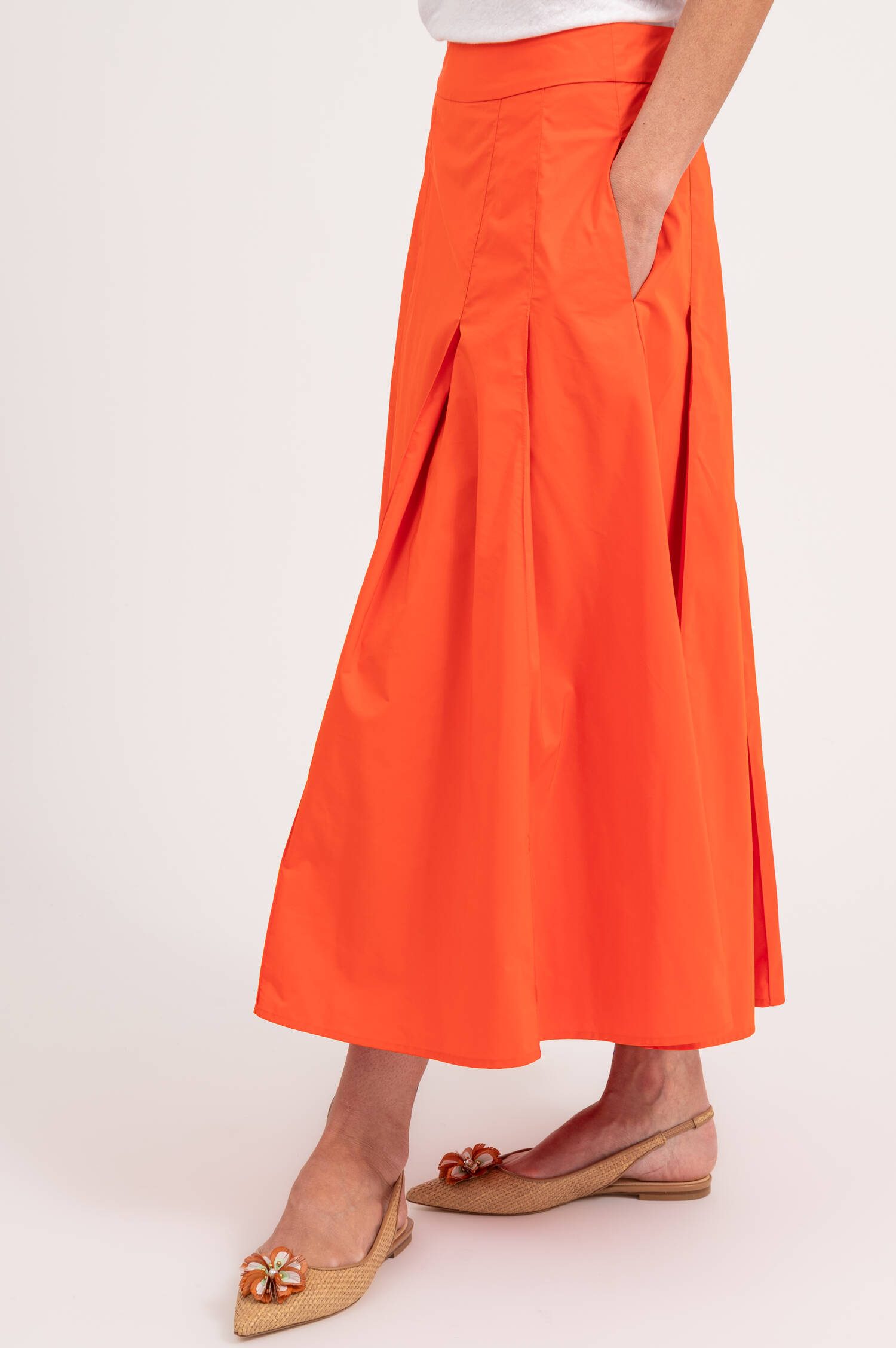 Faltenrock JAELYN in Orange