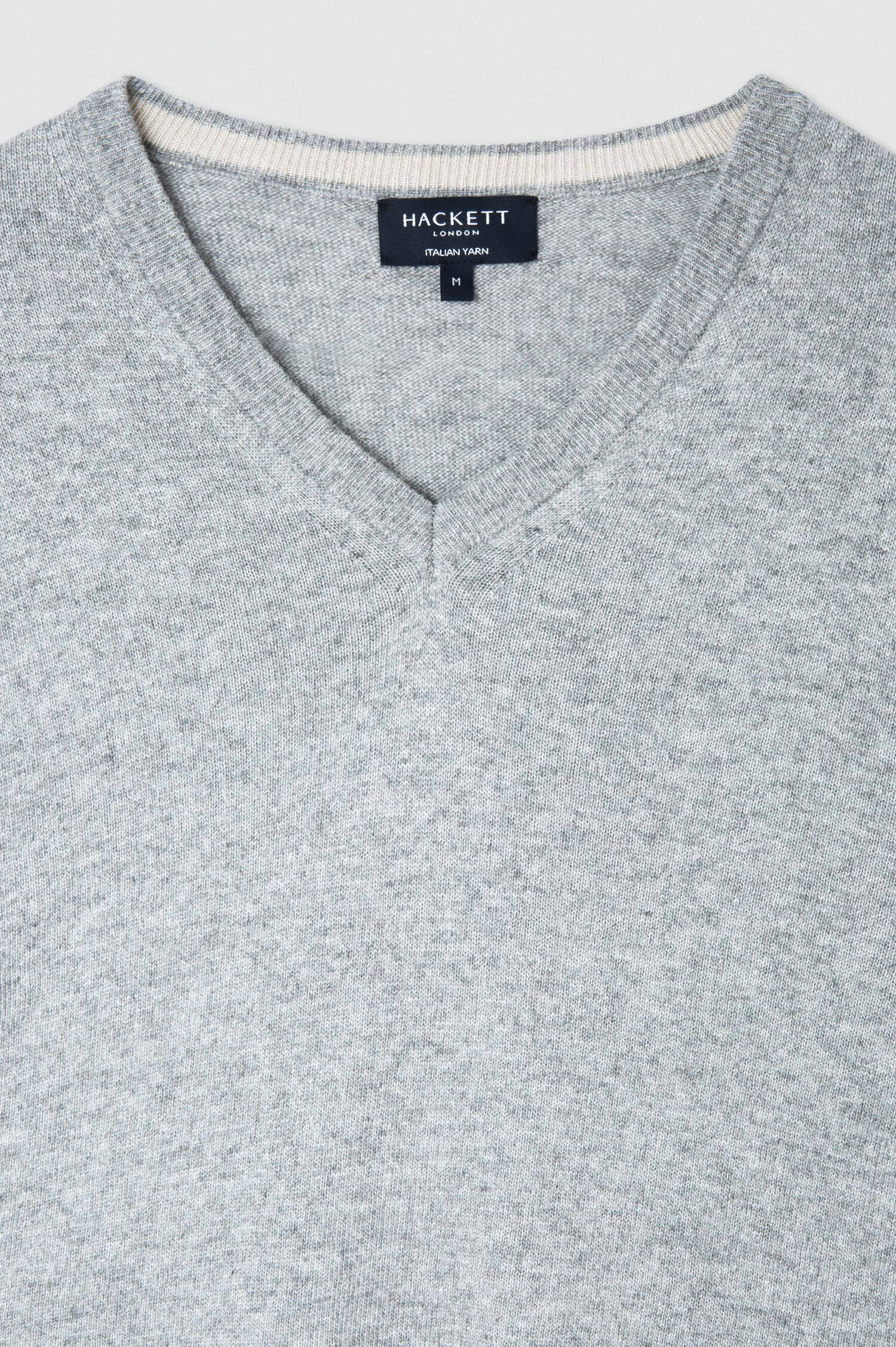 Wollmix V-Neck Pullover in Grau