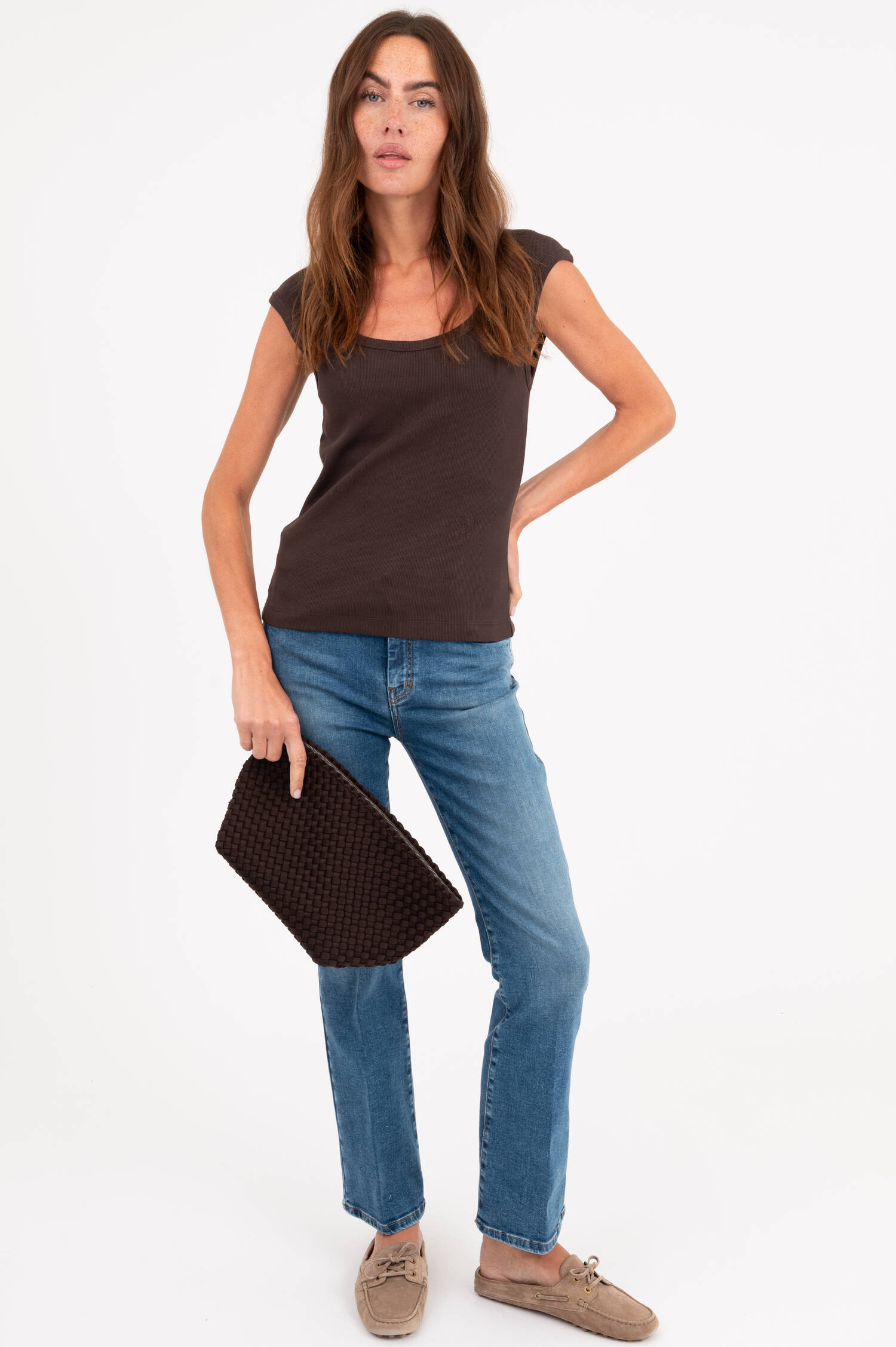 Pouch PORTOFINO LARGE COSMETIC in Dunkelbraun