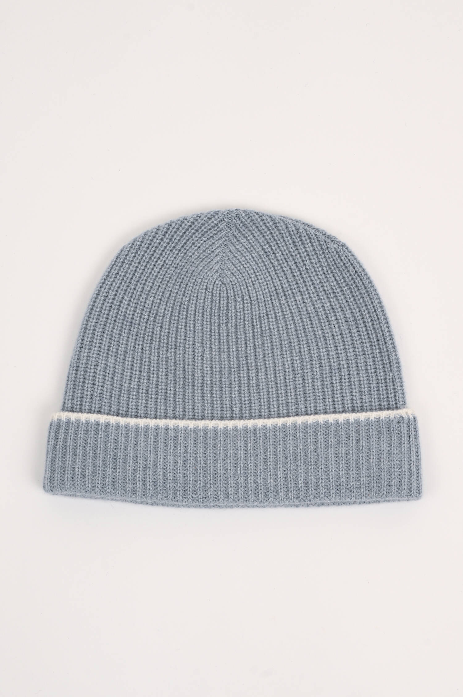 Cashmere Mütze in Blaugrau