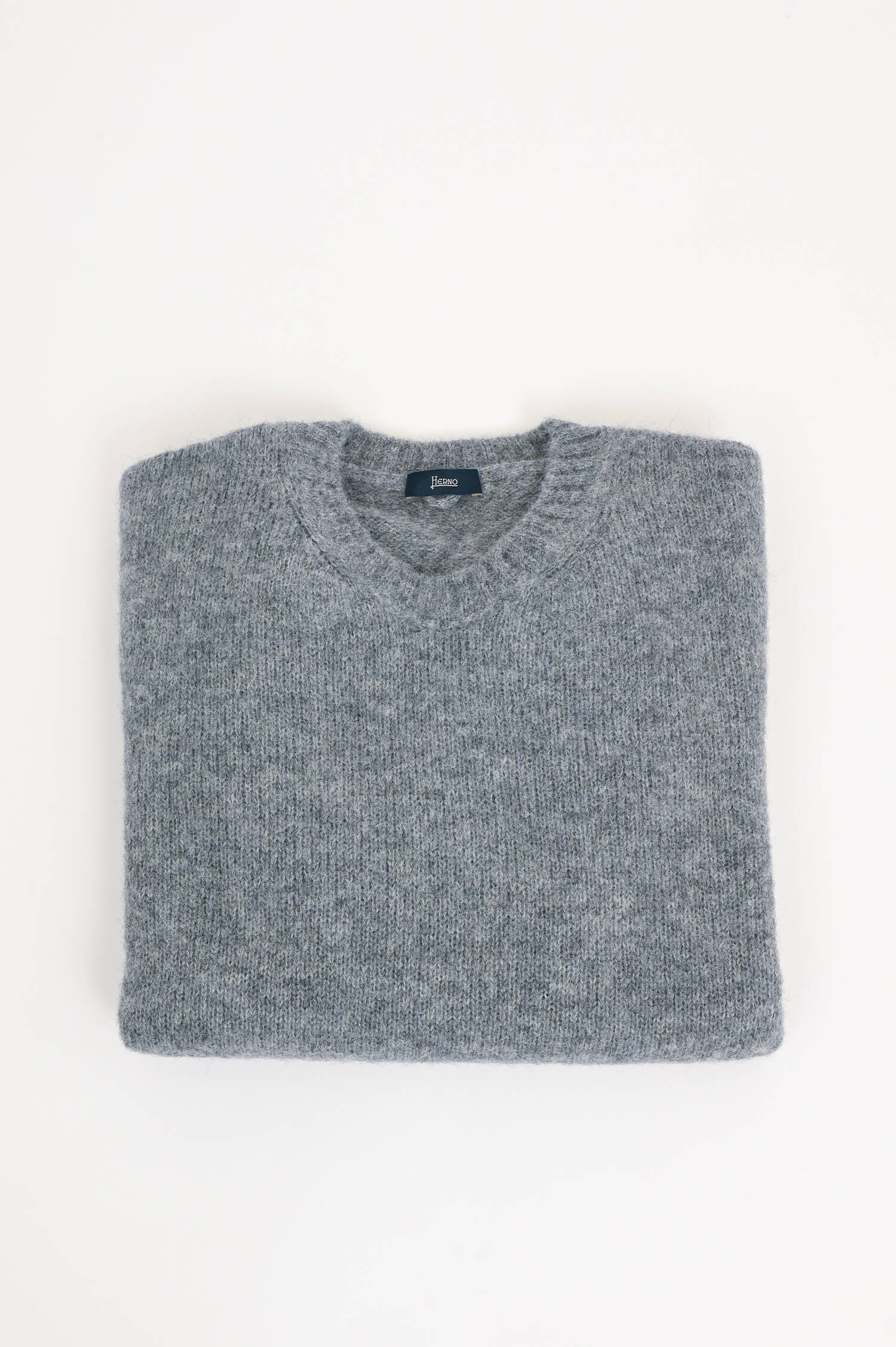 Strickpullover aus Alpaka-Woll-Mix in Grau