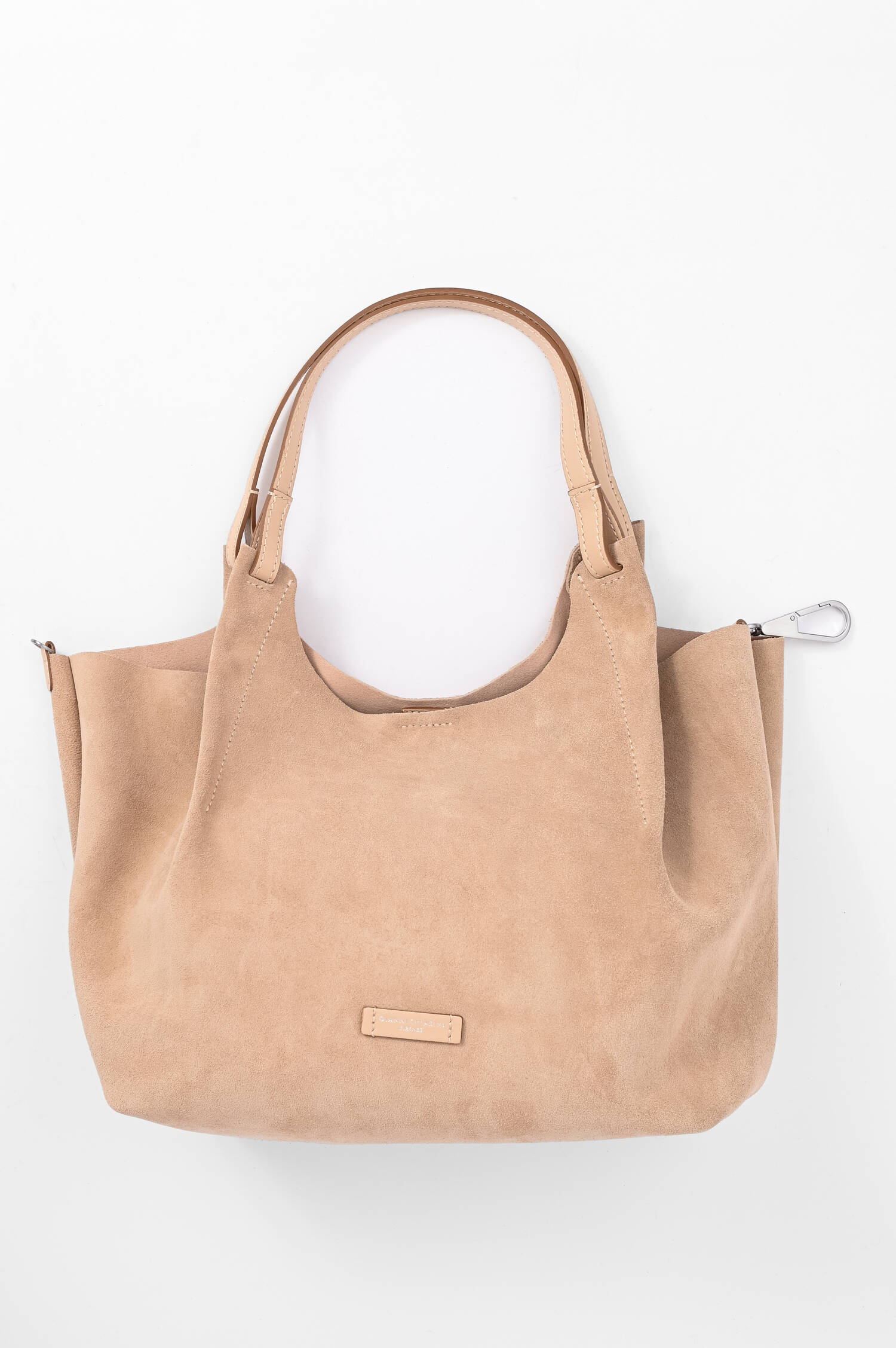 Shopper DUA aus Veloursleder in Nude Shopper DUA aus Veloursleder in Nude