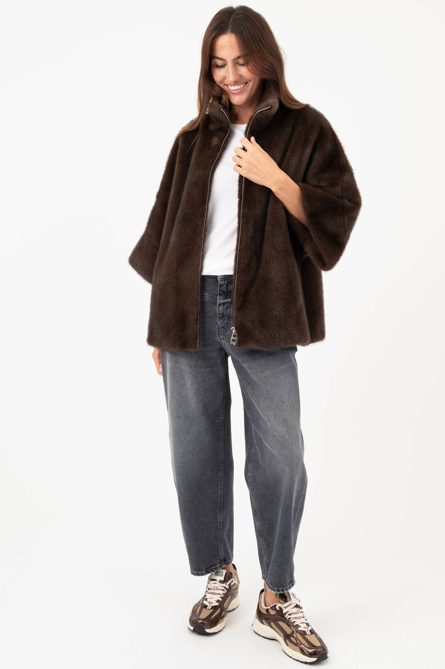 Faux-Fur-Jacke CHAMONIX in Braun Faux-Fur-Jacke CHAMONIX in Braun