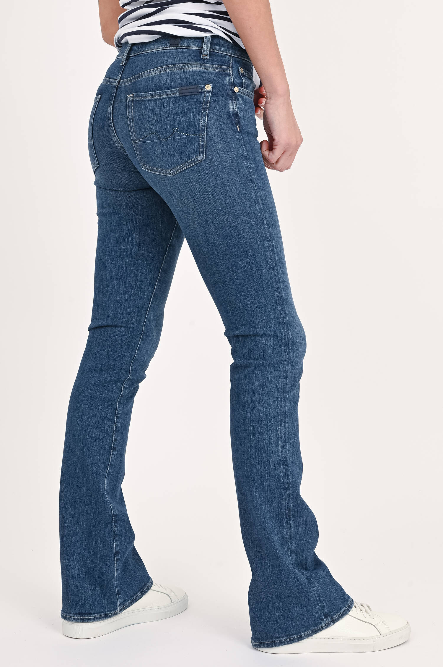 Bootcut Jeans SLIM ILLUSION in Mittelblau