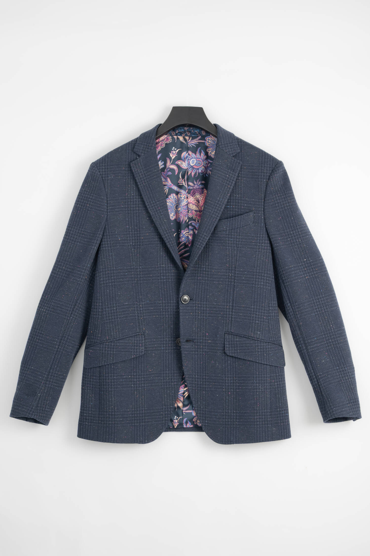 Glencheck Sakko in Blau