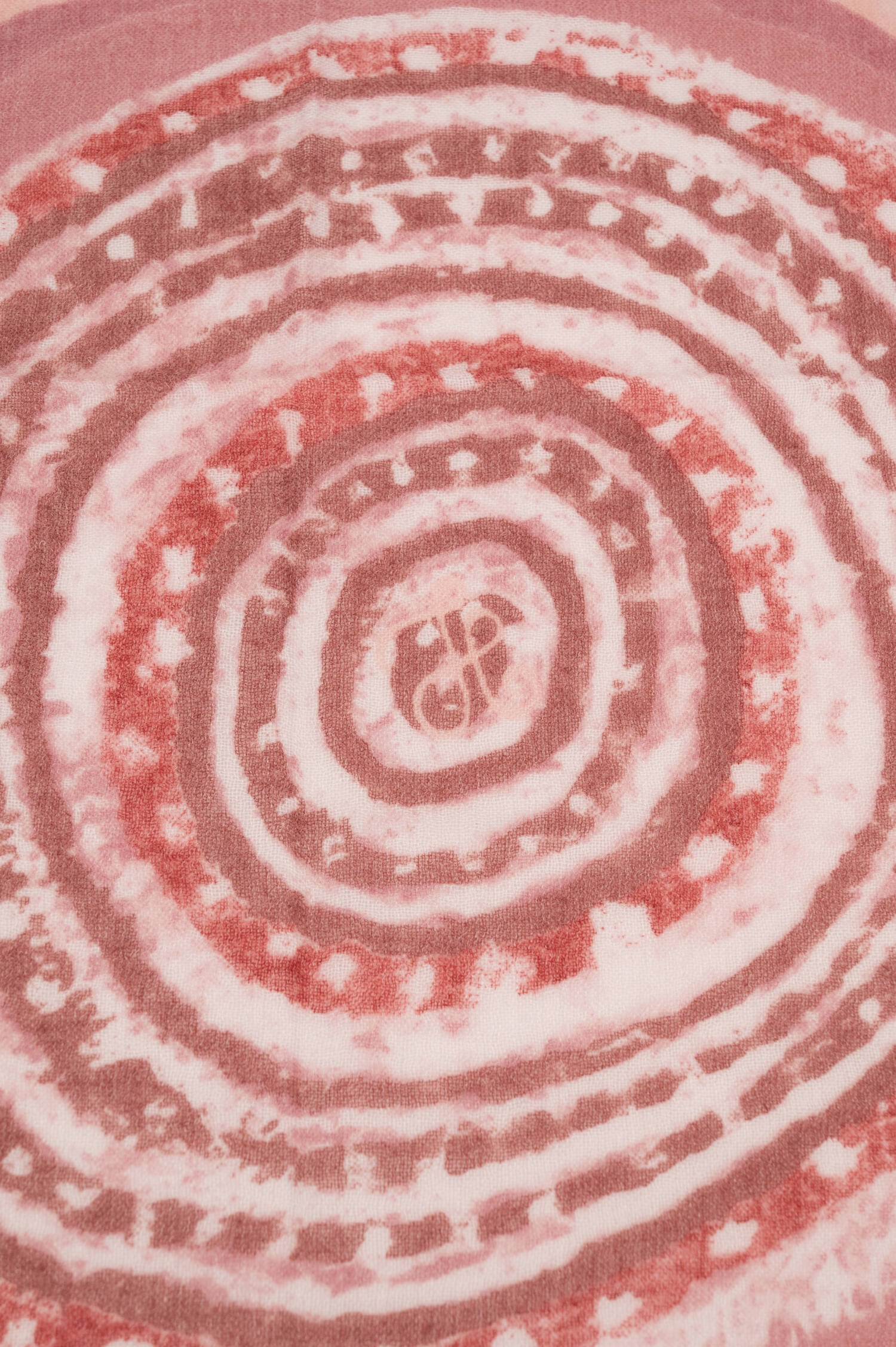 Cashmere-Seiden-Tuch mit Print in Rosa