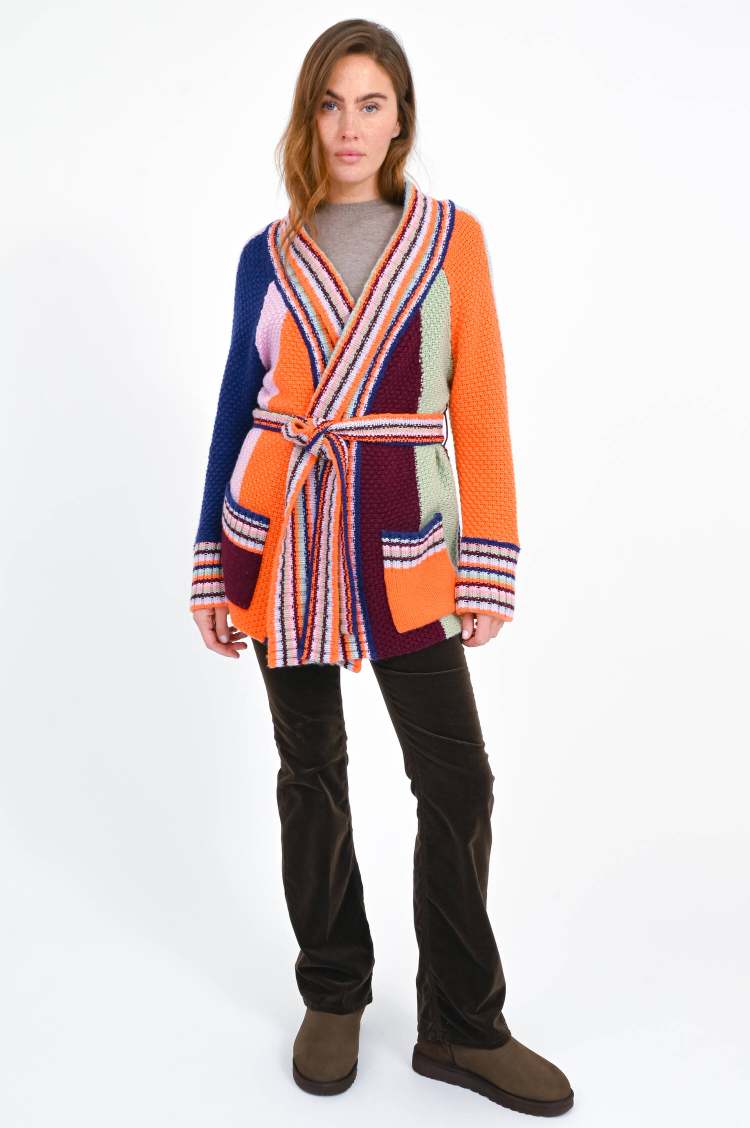 Strickjacke aus Woll-Cashmere-Mix in Multicolor Strickjacke aus Woll-Cashmere-Mix in Multicolor
