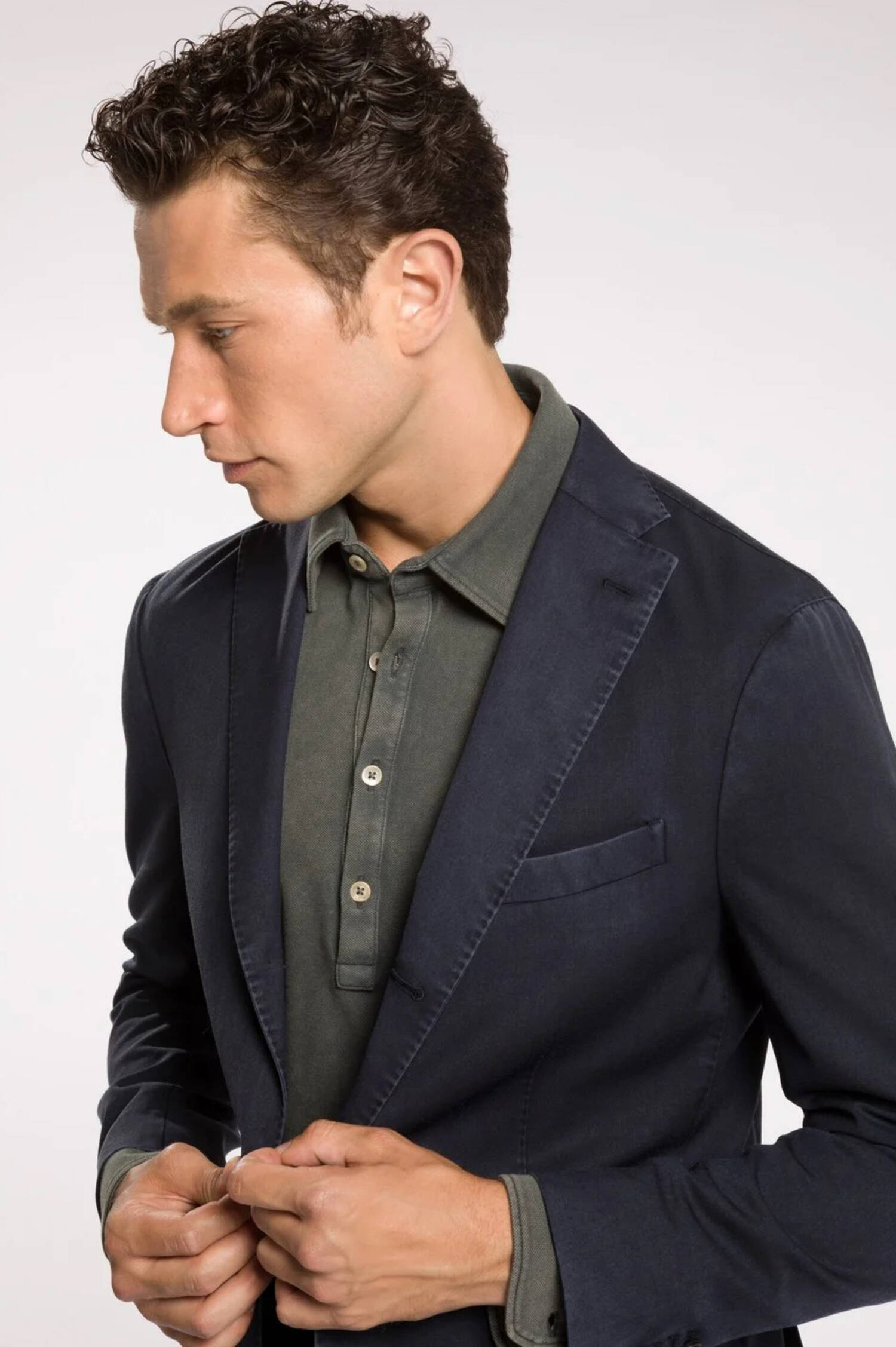 K-Jacket Anzug aus Wolle in Navy