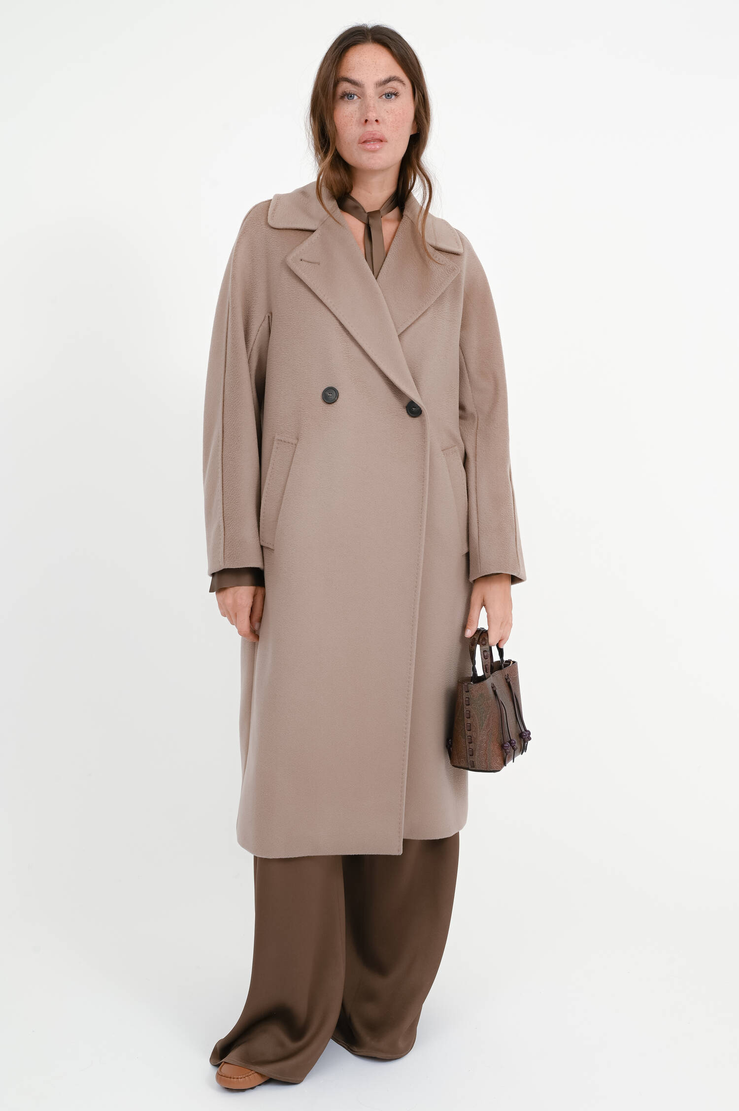 Wollmantel RESINA in Marron Glace