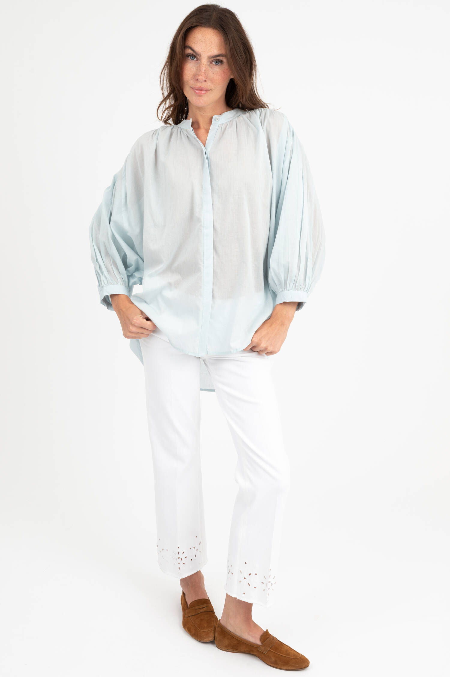 Bluse BALLOON in Hellblau Bluse BALLOON in Hellblau