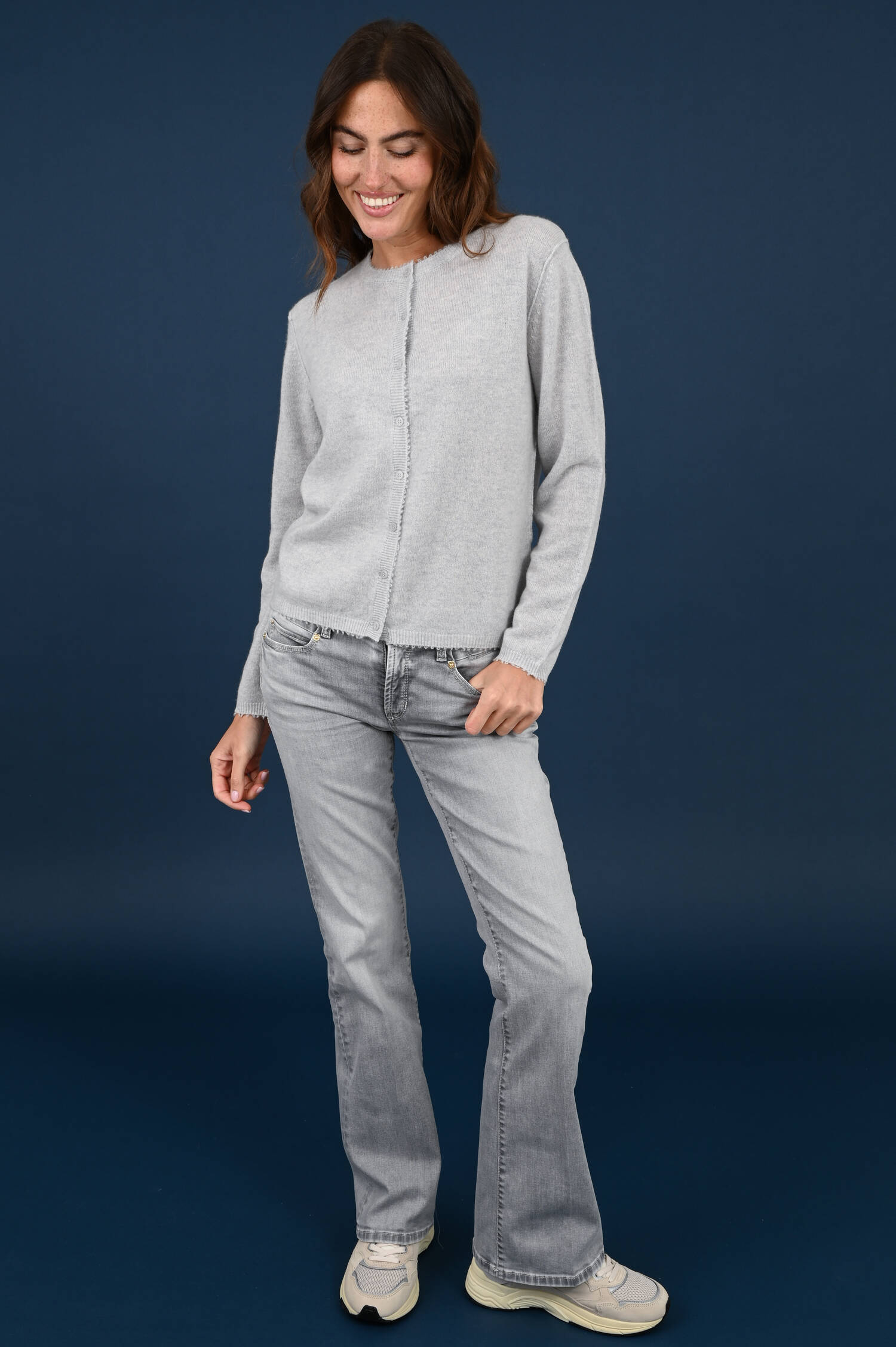 Cashmere Strickweste in Sanderling Cashmere Strickweste in Sanderling