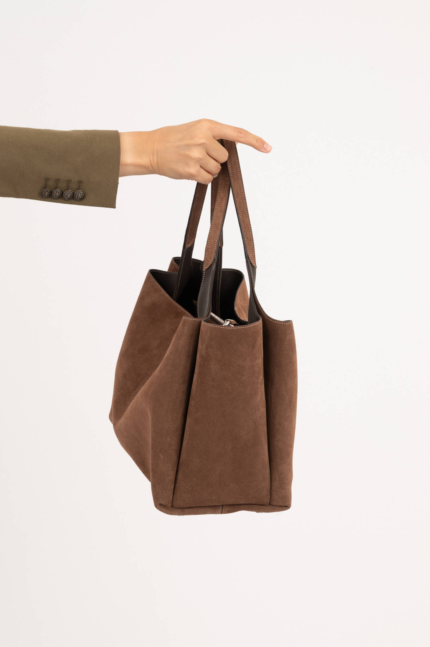 Suede Tote Bag in Braun Suede Tote Bag in Braun