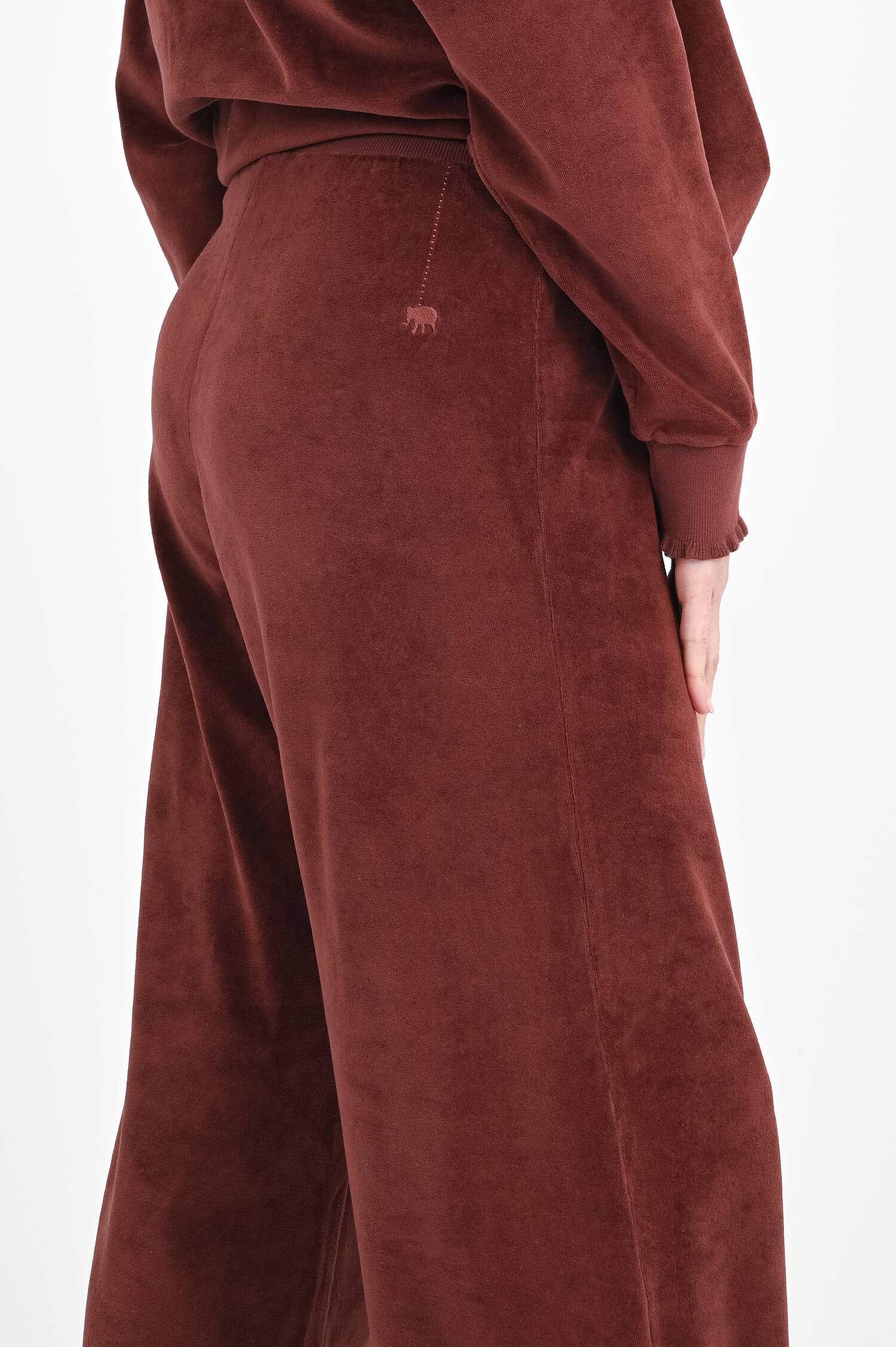 Frottee-Sweatpants PERRY in Kastanie