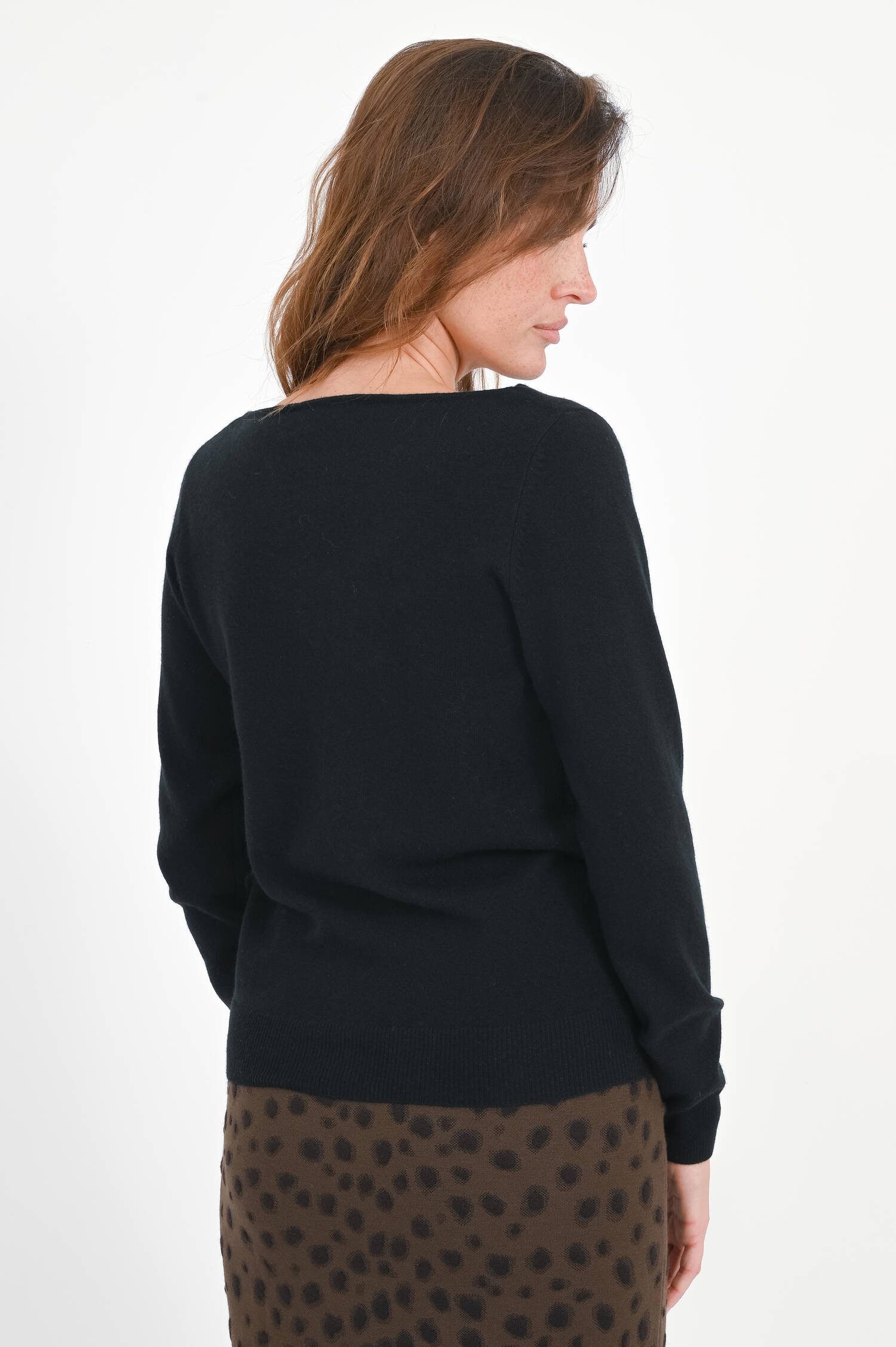 Basic-Pullover aus Cashmere in Schwarz Basic-Pullover aus Cashmere in Schwarz