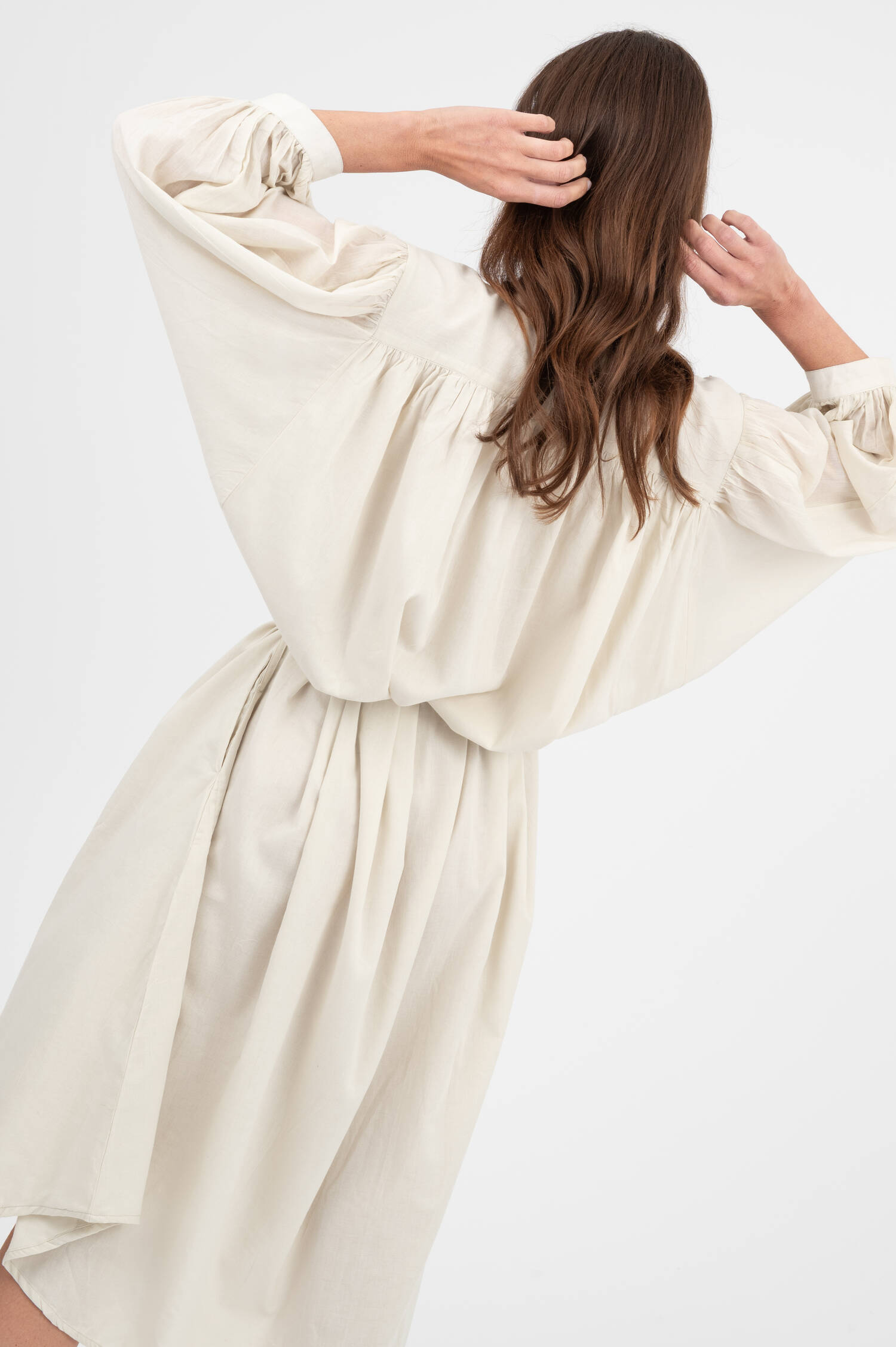 Midi Kleid BALLOON in Ecru