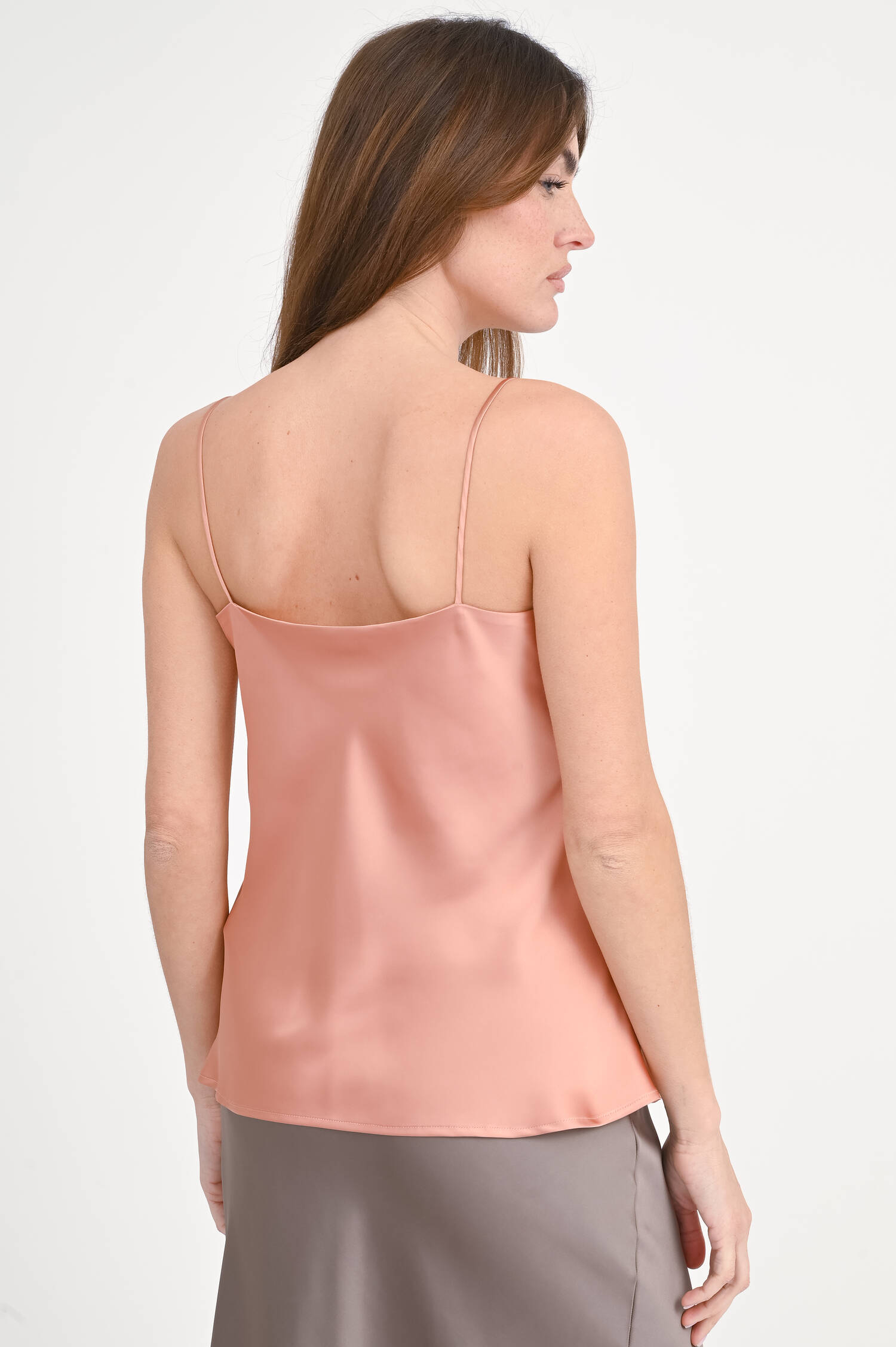 Satin Top in Rosa Scuro 