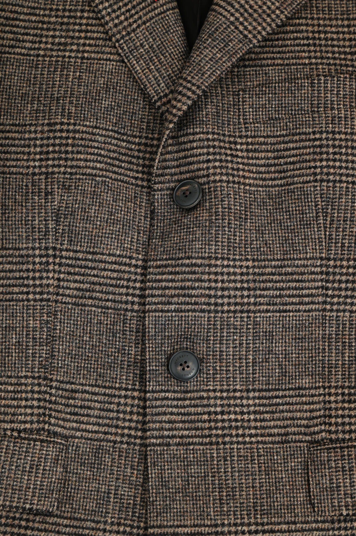 Woll-Mix Mantel in Braun kariert Woll-Mix Mantel in Braun kariert