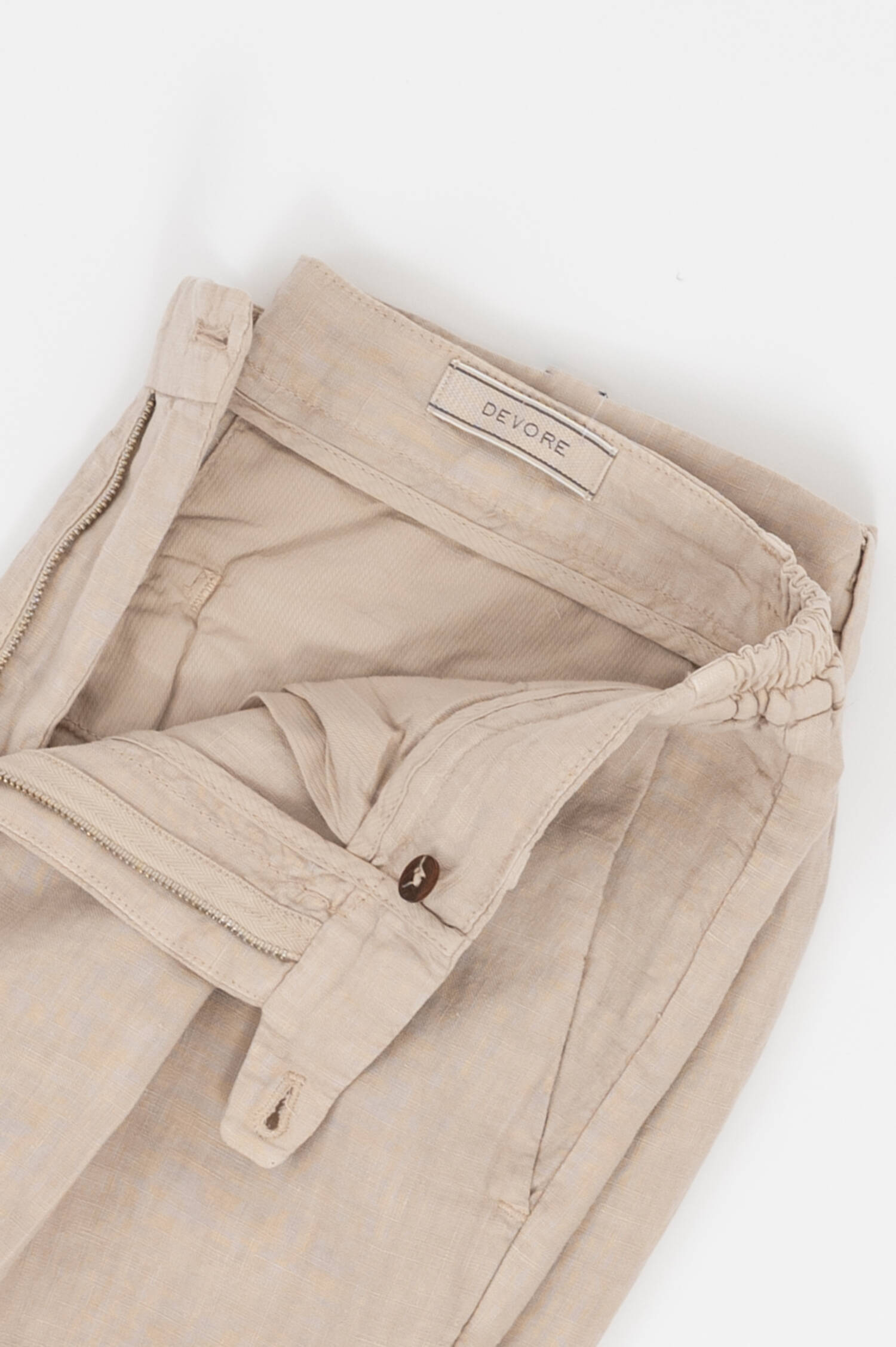 Leinen Hose in Beige