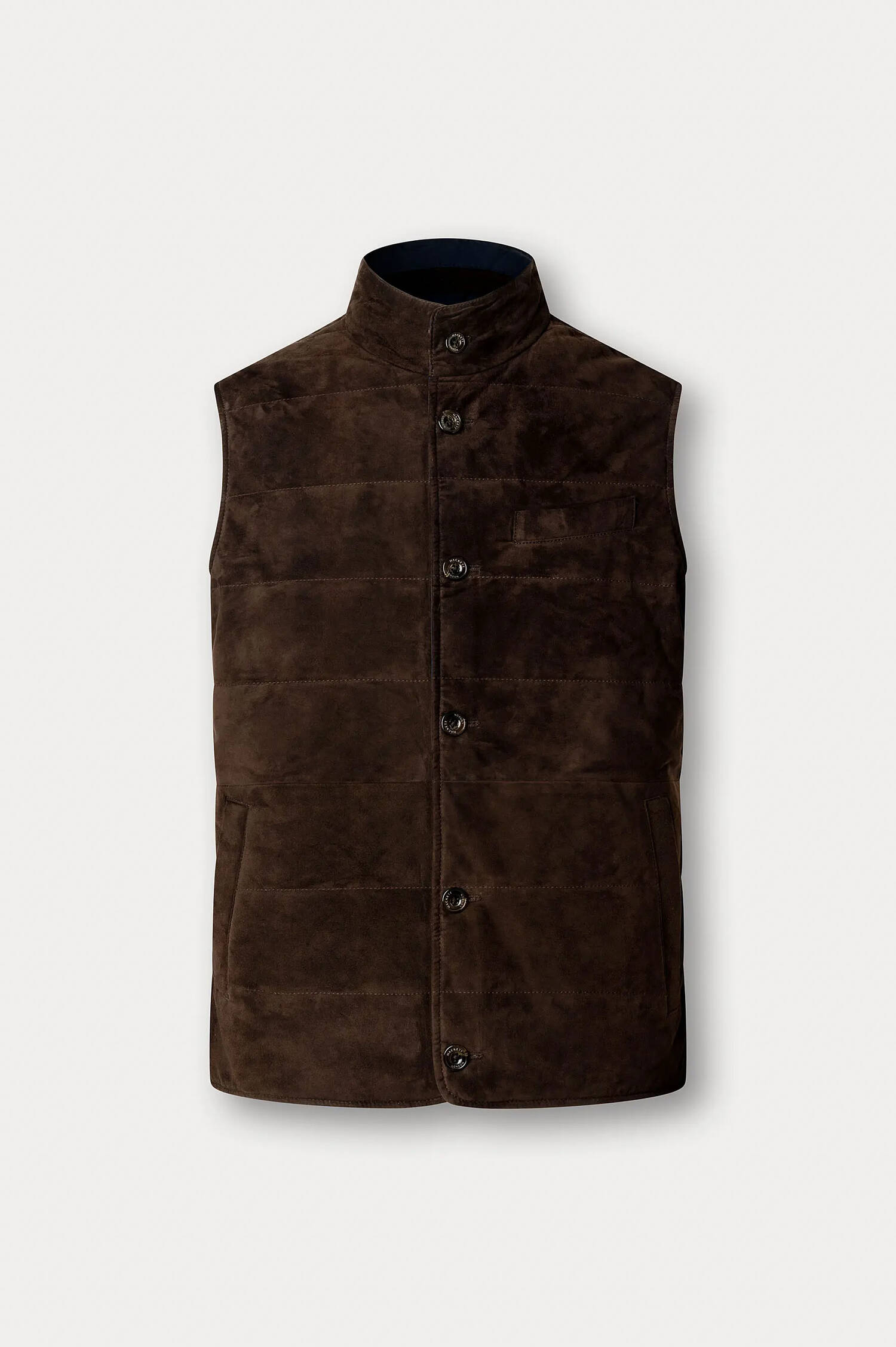 Wende-Gilet in Braun/Navy