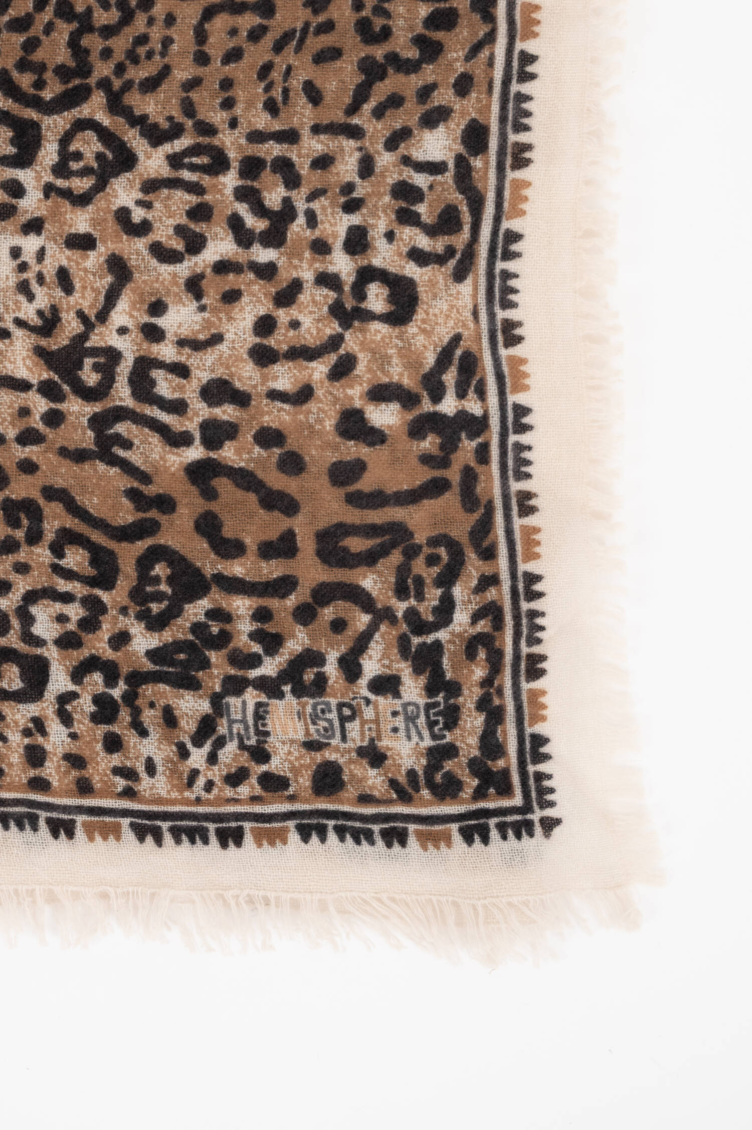 Cashmere-Schal mit Leoparden Print in Beige Cashmere-Schal mit Leoparden Print in Beige