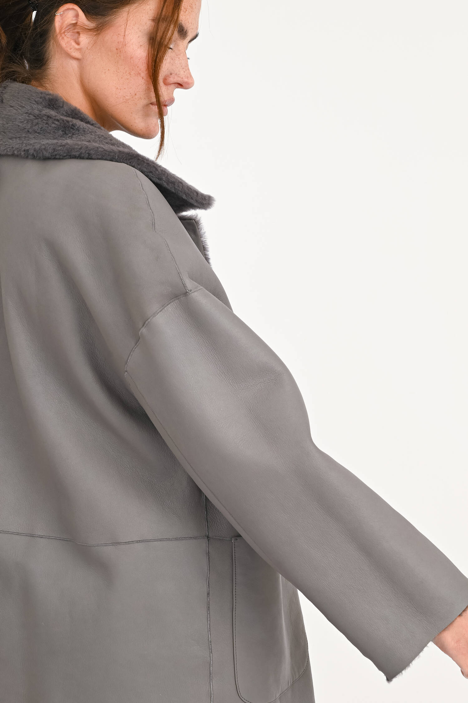 Wendejacke ANGELICA ASTRACAN in Grau Wendejacke ANGELICA ASTRACAN in Grau