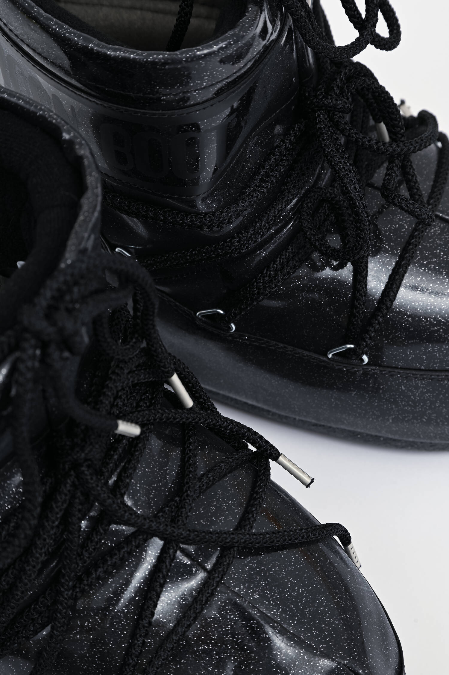  Moon Boot ICON FASHION LOW GLITTER in Schwarz