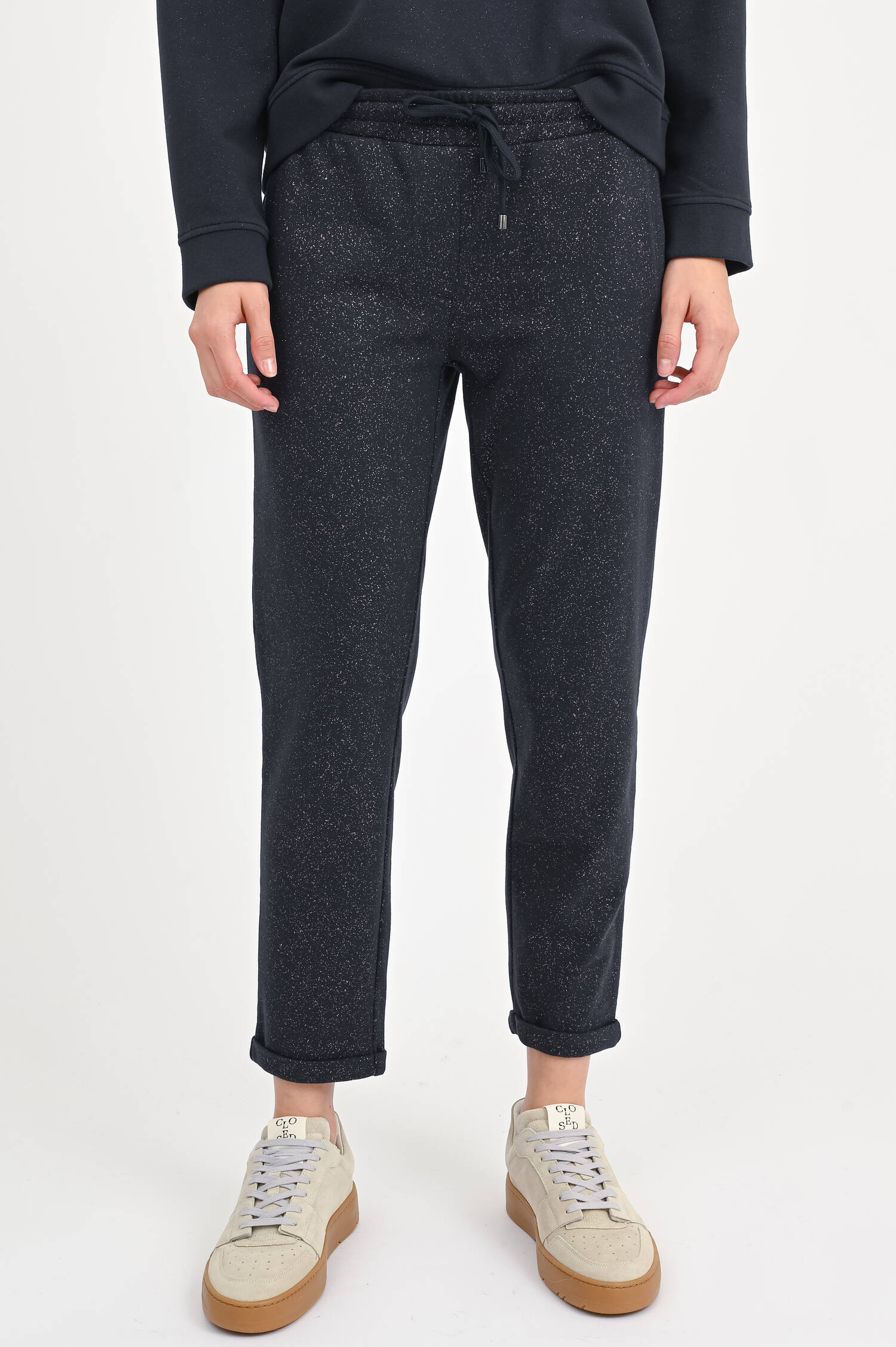 Glitzer-Sweatpants in Midnight