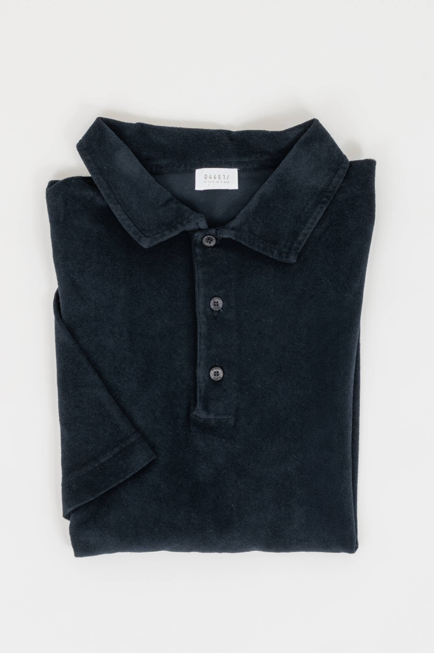 Frottee Poloshirt TERRY in Navy