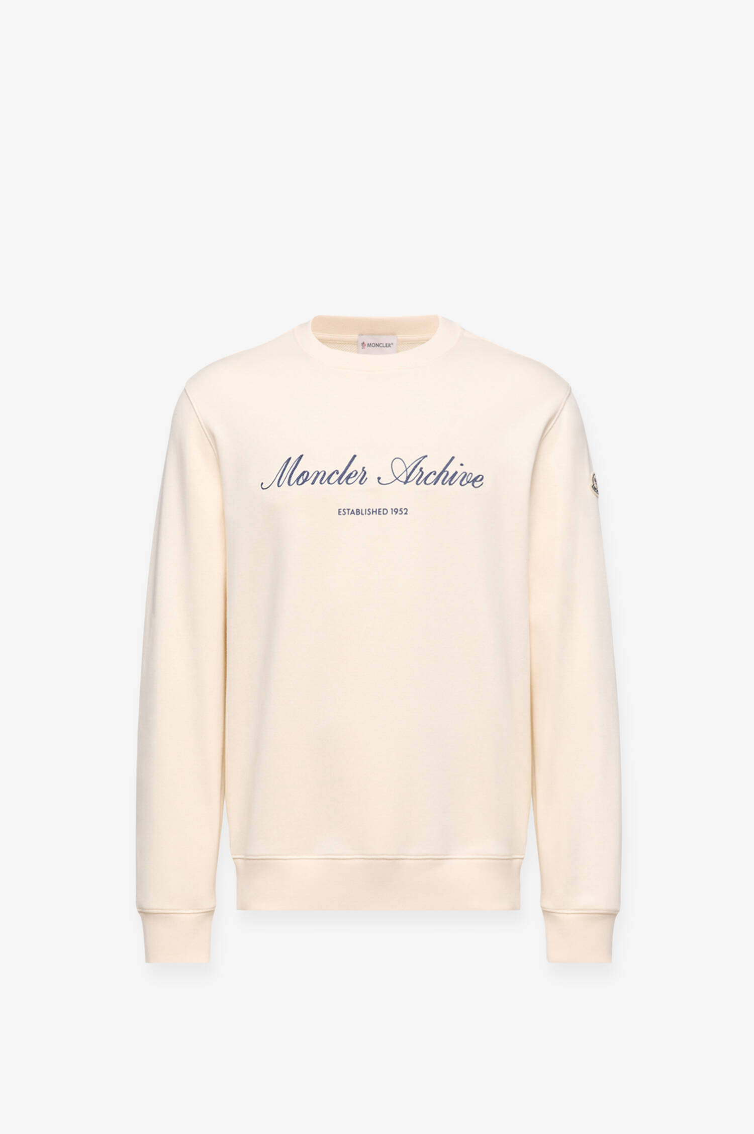 Sweater mit Logo-Akzent in Creme