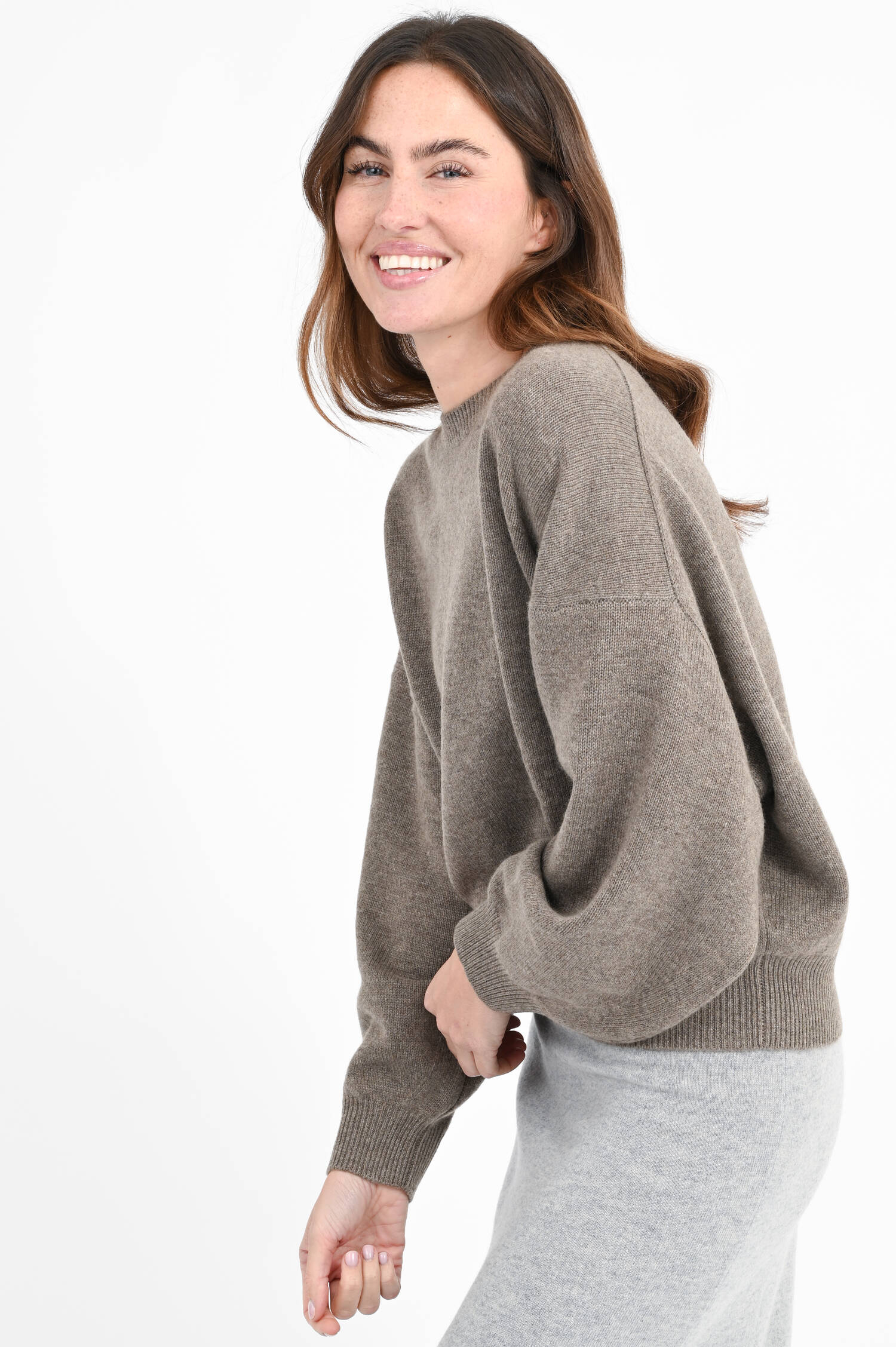 Cashmere-Strickpullover in Truffle 