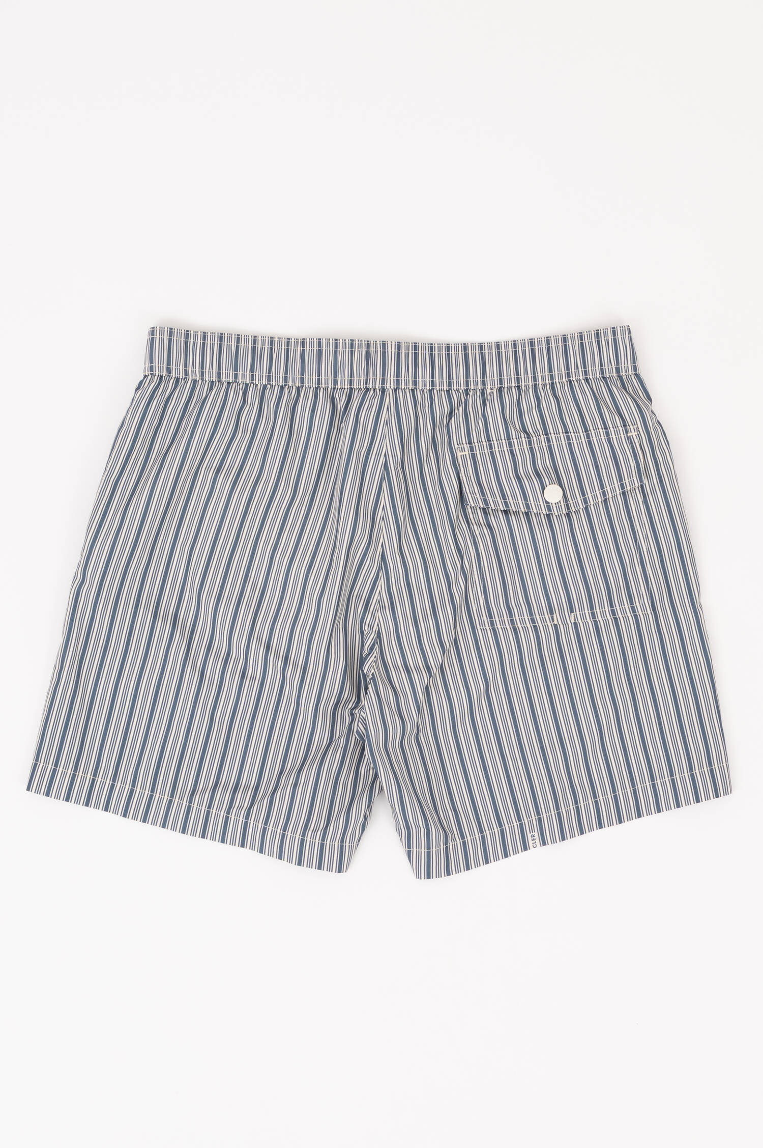 Badehose in Weiß/Blau gestreift