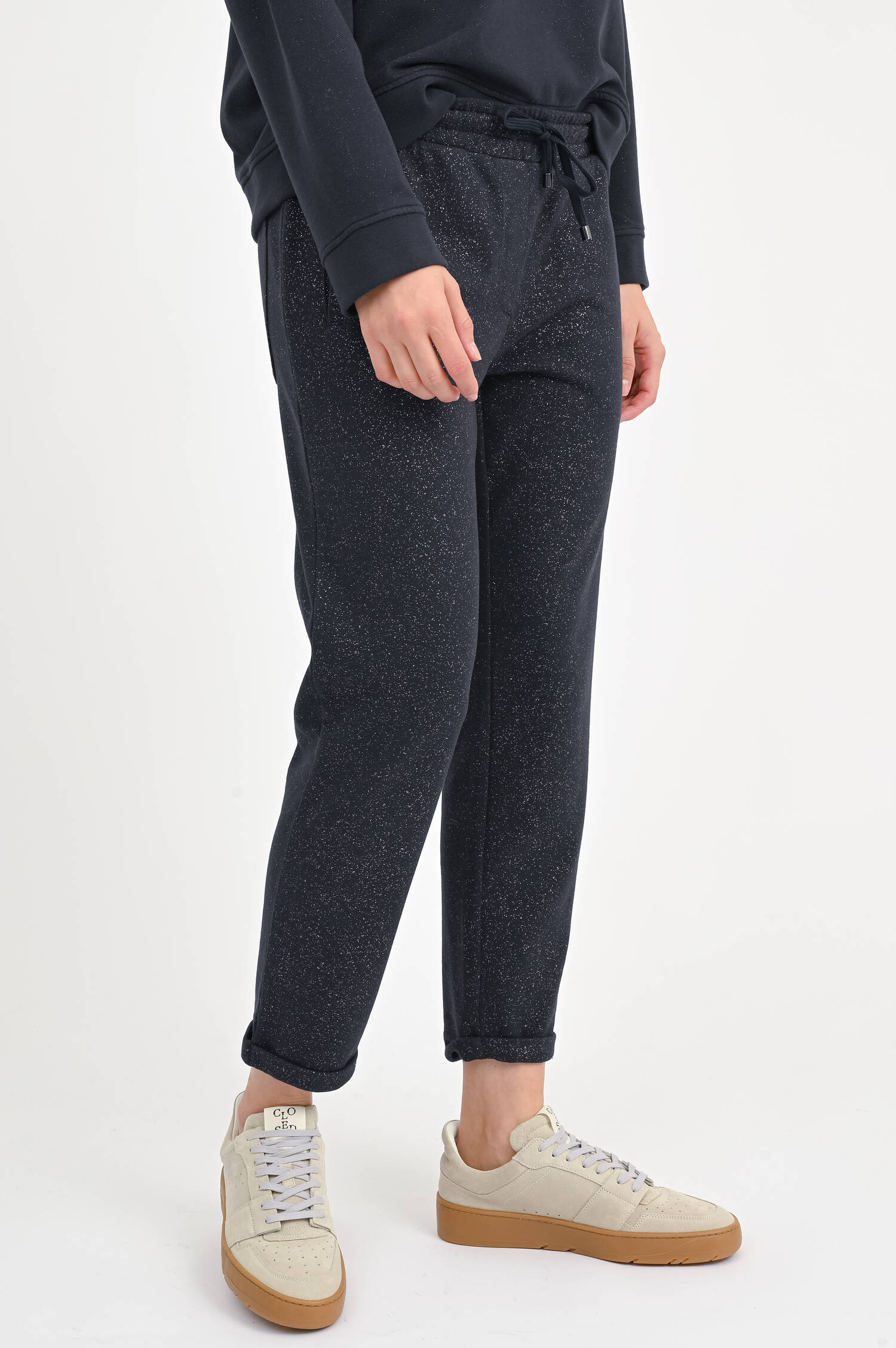 Glitzer-Sweatpants in Midnight