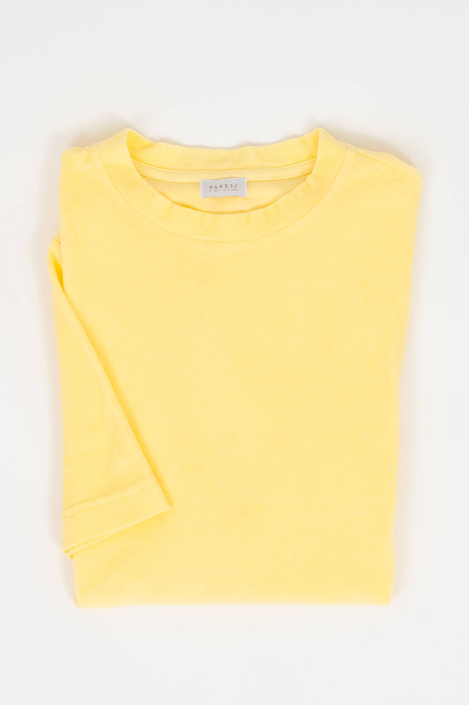 Frottee T-Shirt TERRY TEE in Hellgelb